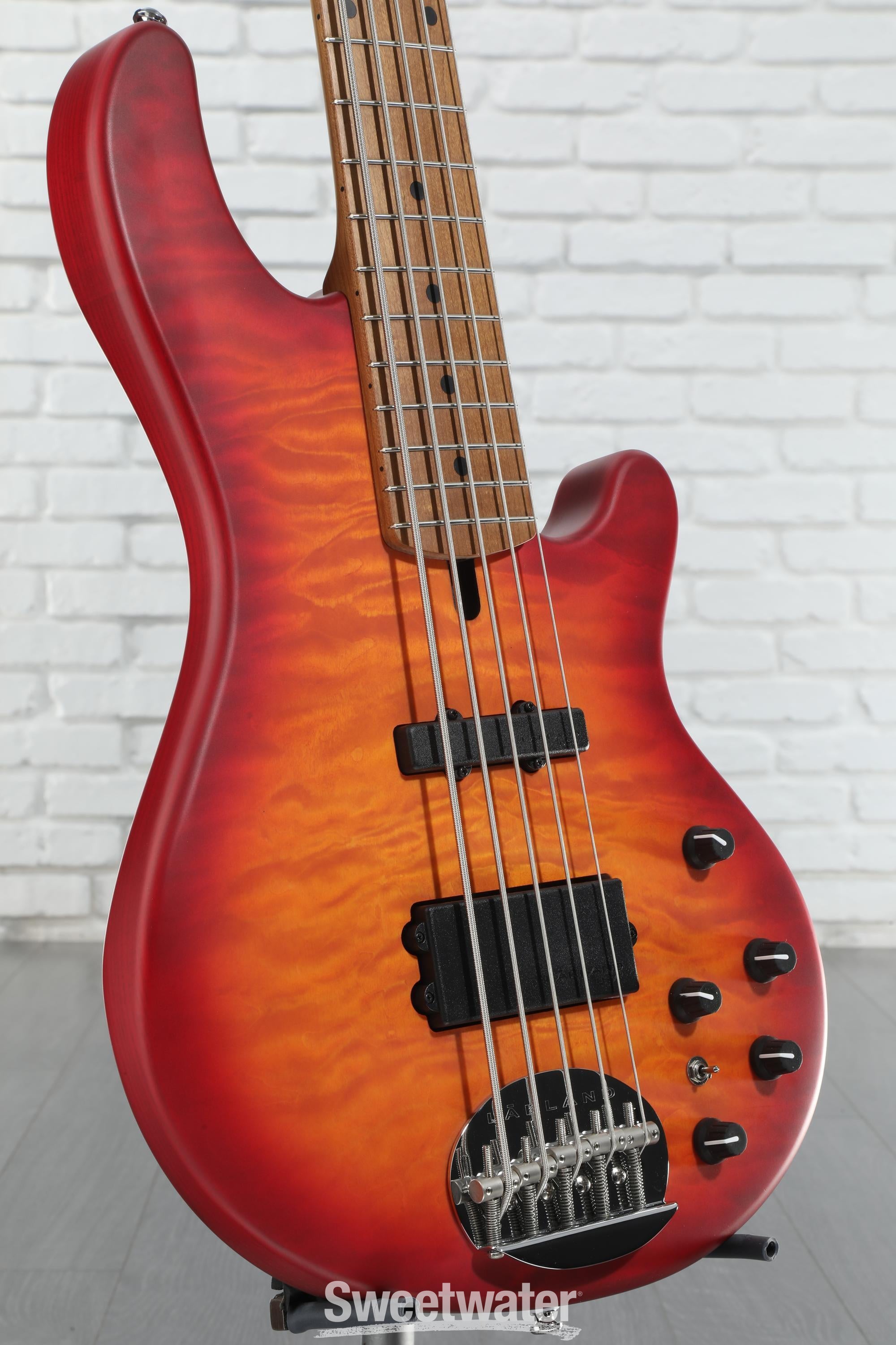 Lakland Skyline 55-02 Deluxe Bass Guitar - Satin Cherryburst