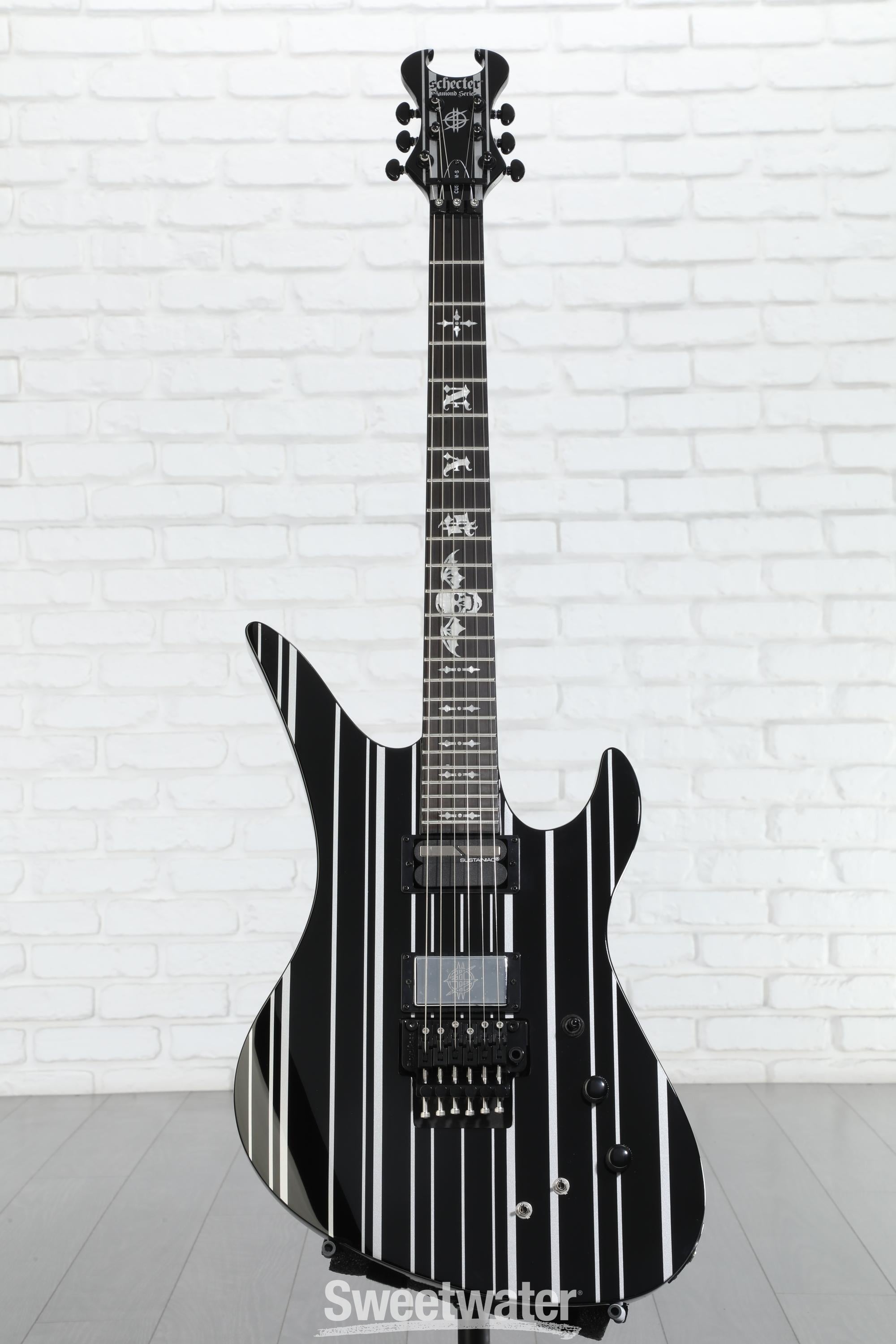 Schecter Synyster Gates Custom-S - Gloss Black with Silver Stripes