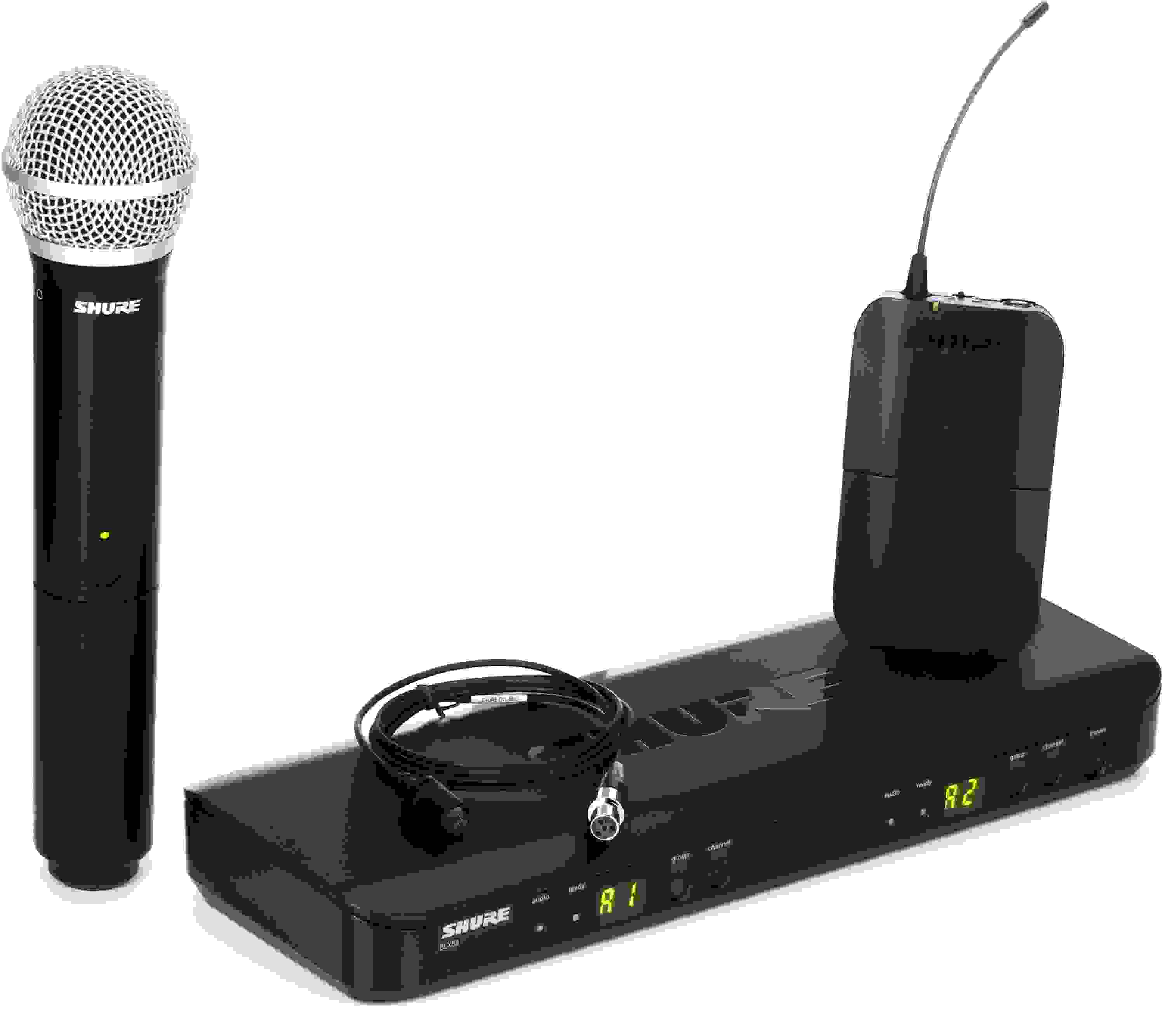 Shure BLX1288/CVL Dual Channel Wireless Combo System - H11 Band
