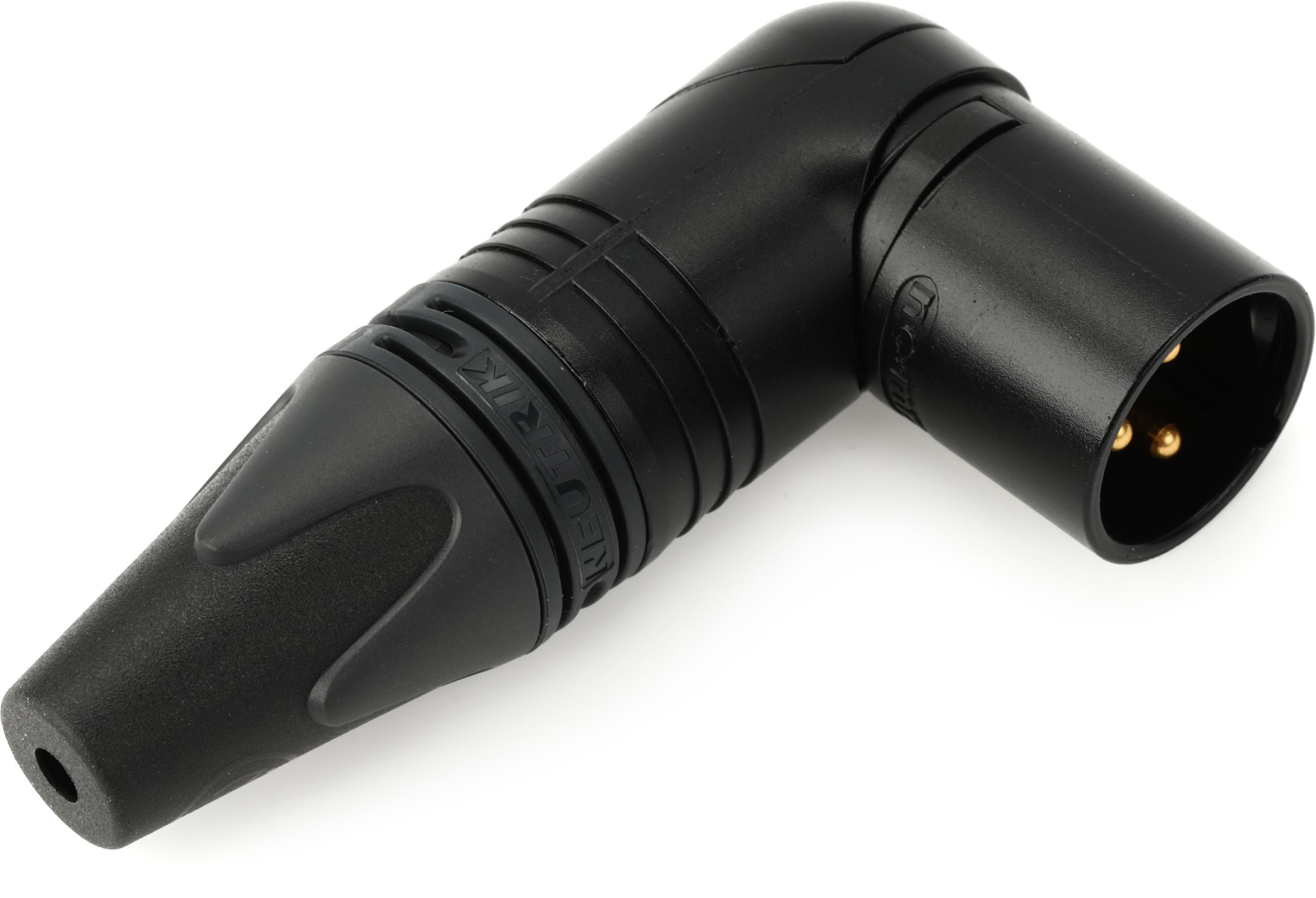 Low-Profile Right Angle XLR 3-pin Male, A-Shell