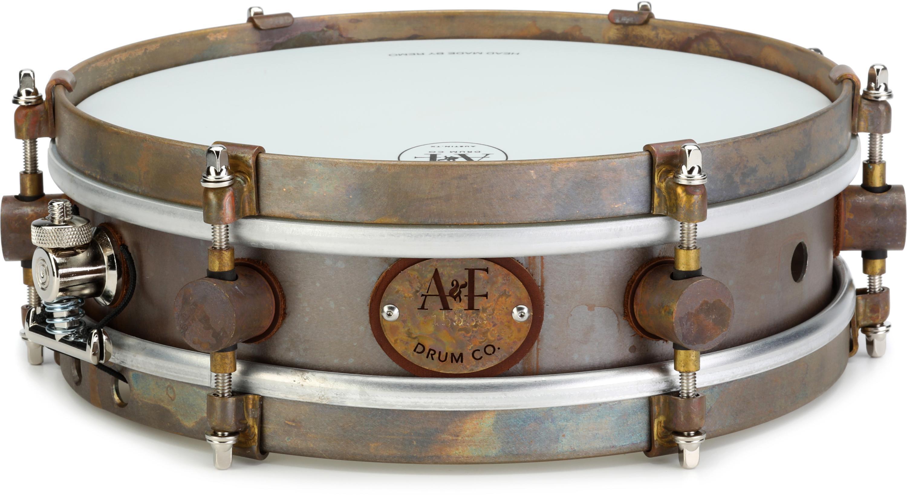 A&F Drum Company Rude Boy Snare Drum - 3 x 10-inch - Raw Brass