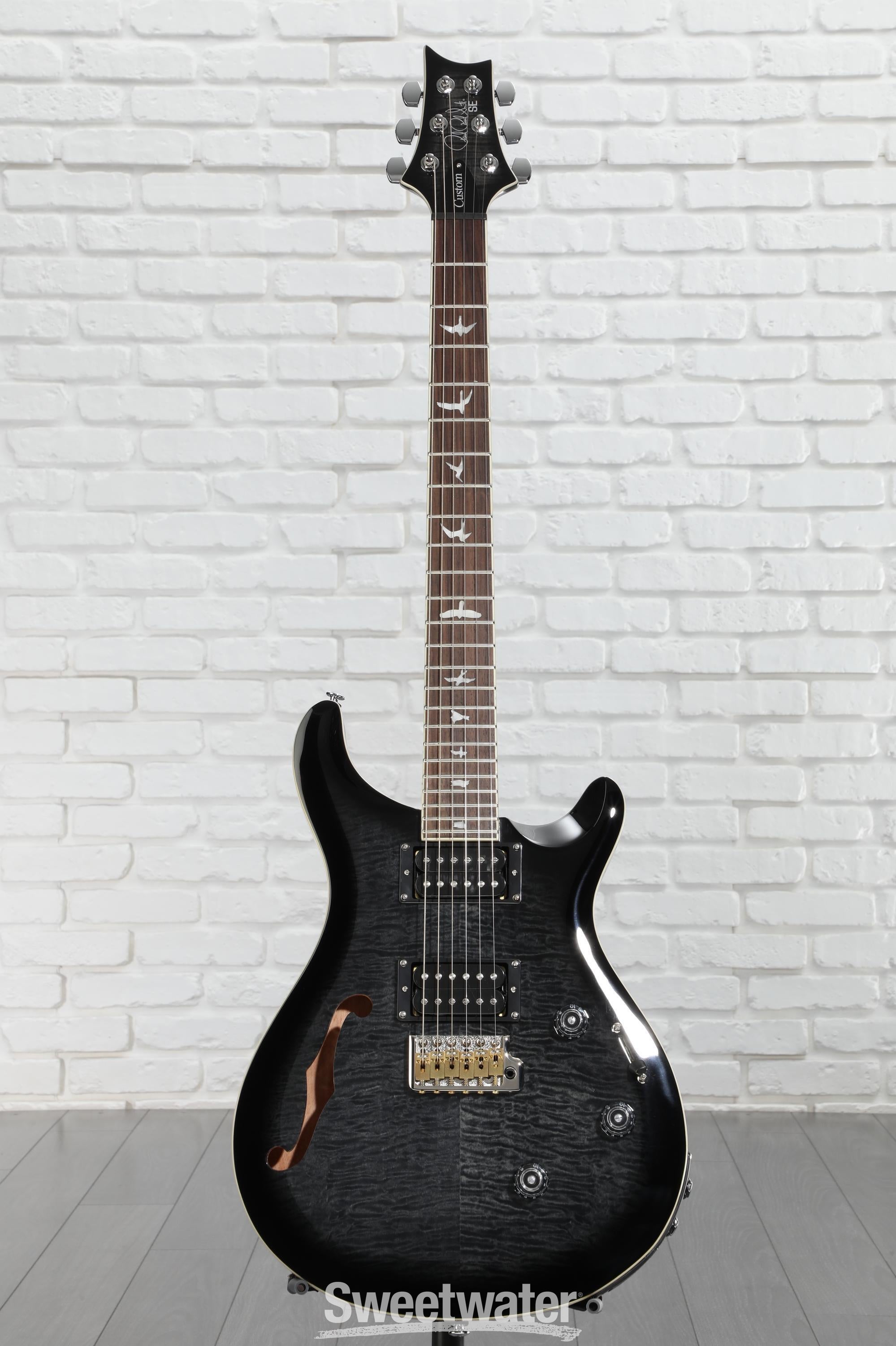 PRS SE Custom 24 Semi-Hollow Piezo Electric Guitar - Charcoal