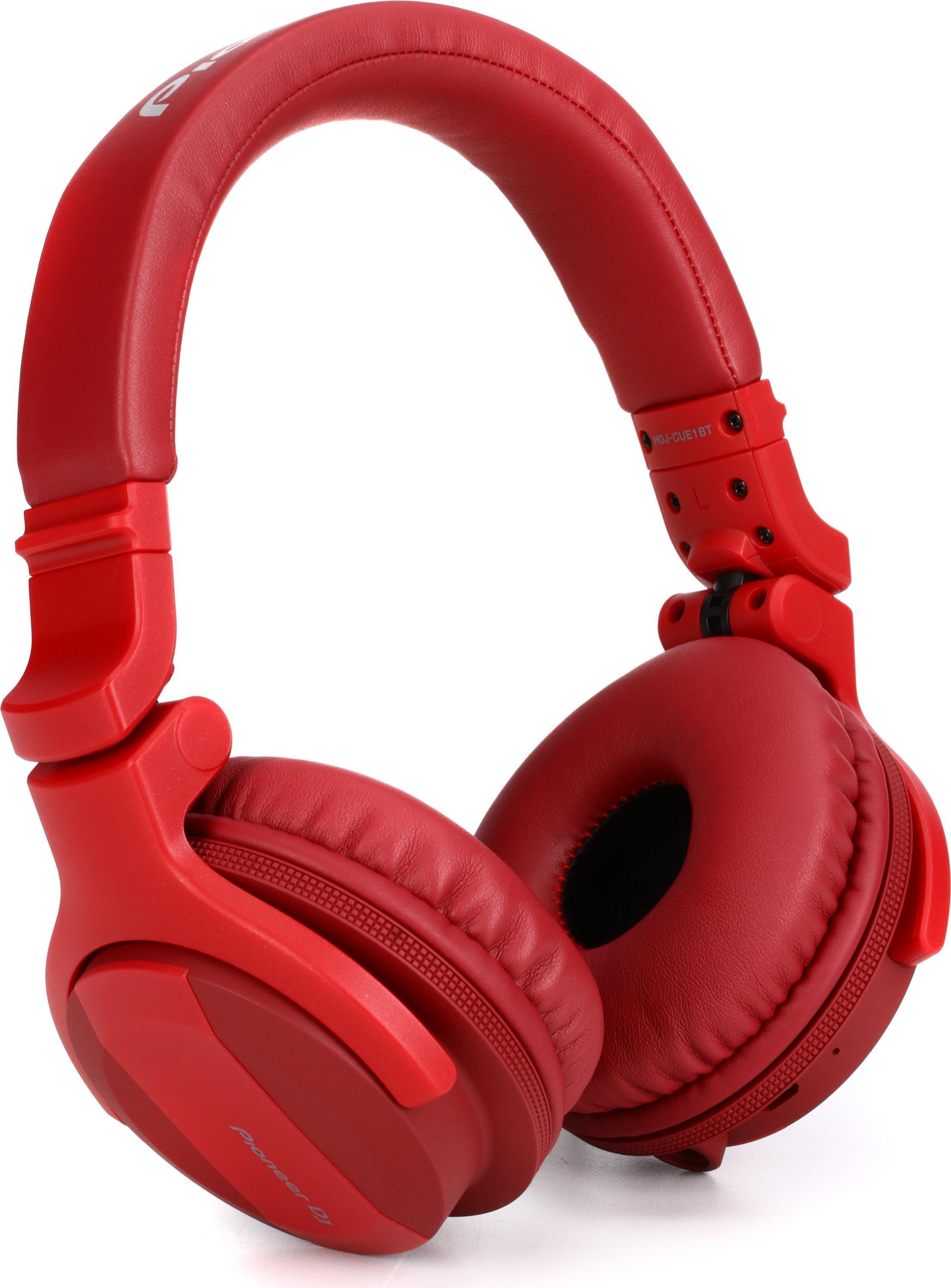 Pioneer DJ HDJ-CUE1BT On-ear Bluetooth DJ Headphone - Red | Sweetwater