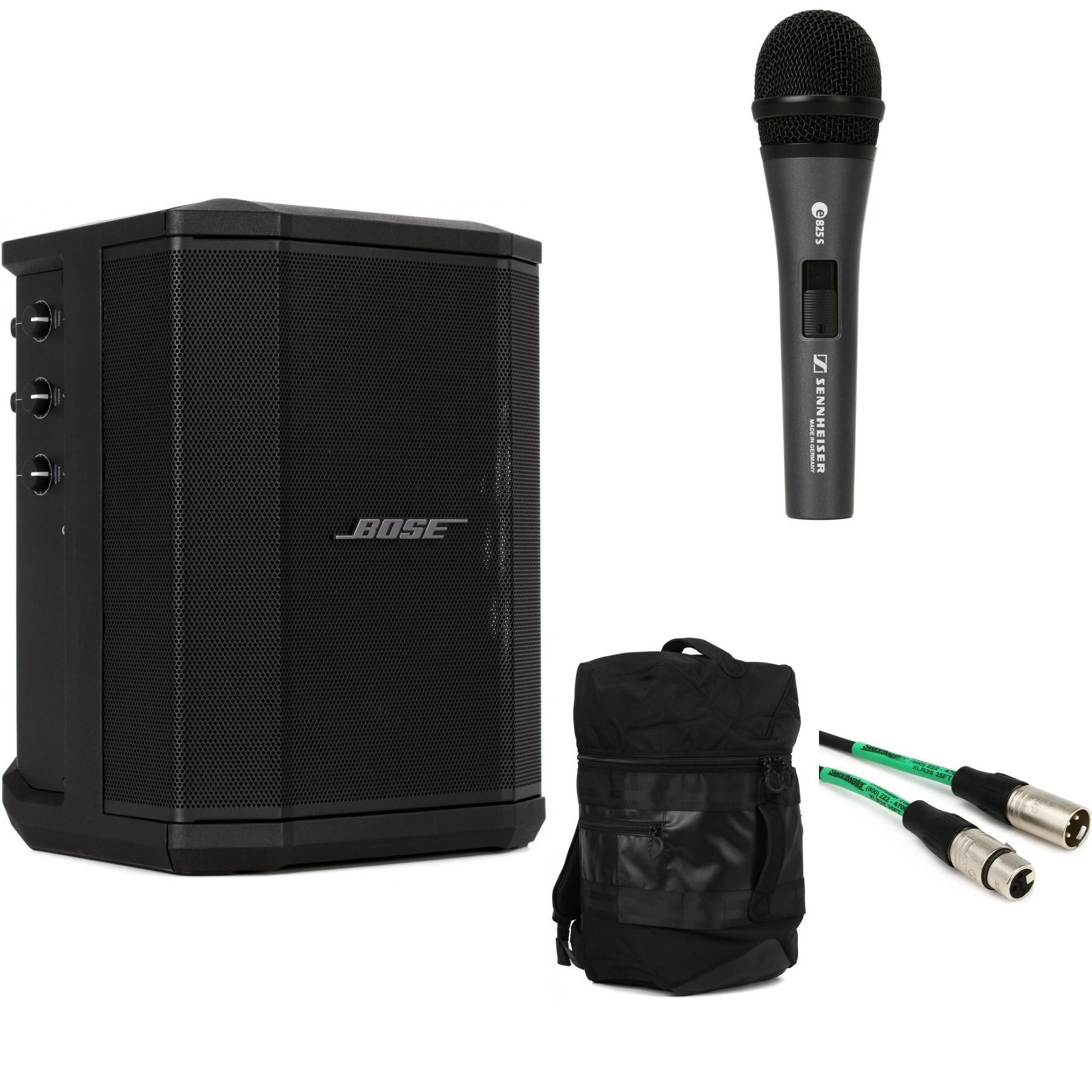 Bose S1 Pro+ Wireless PA System Kit with Sennheiser Handheld Mic and Mic  Transmitter