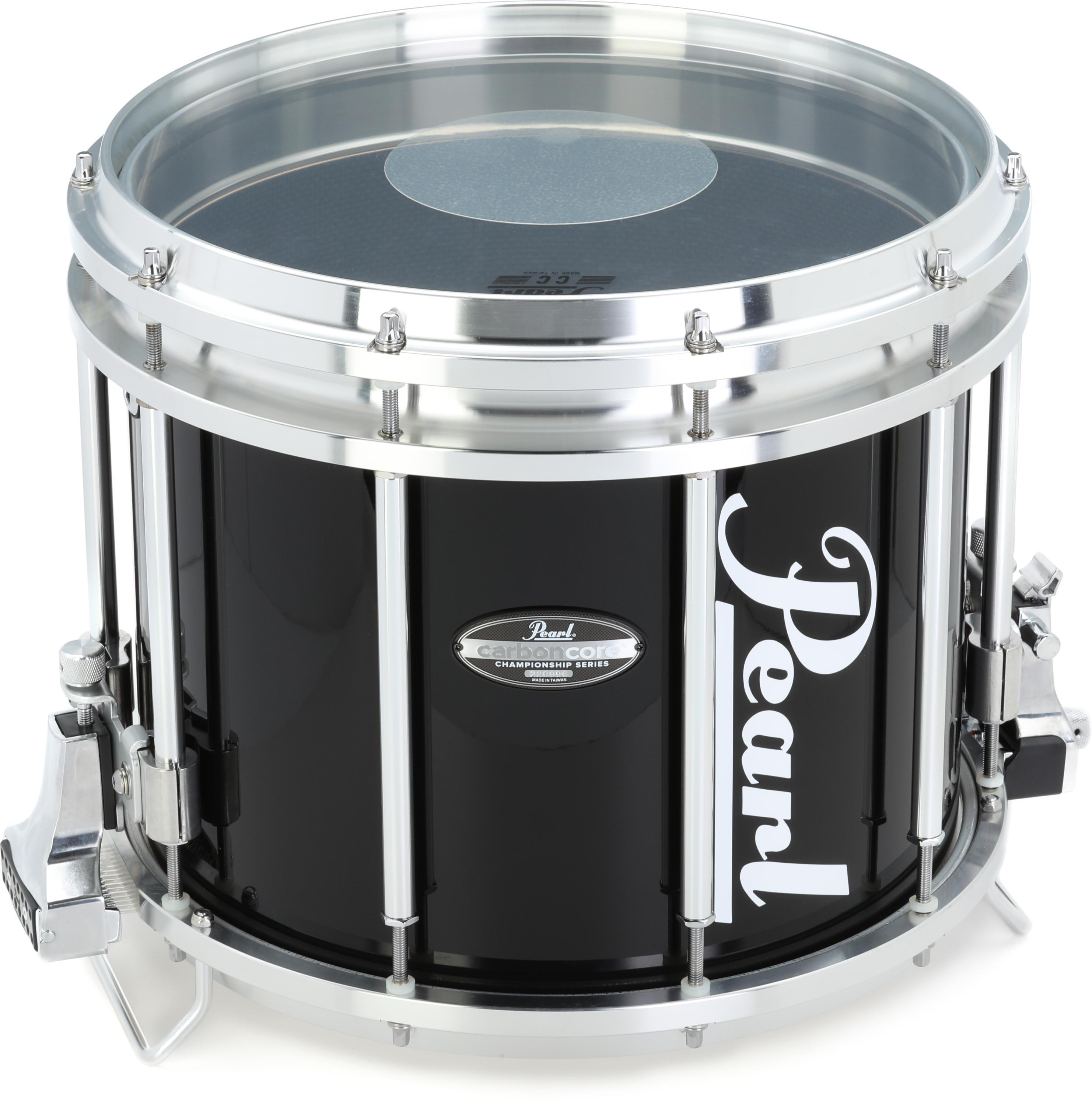Pearl Championship CarbonCore FFX Marching Snare Drum - 13 x 11 inch -  Piano Black Lacquer