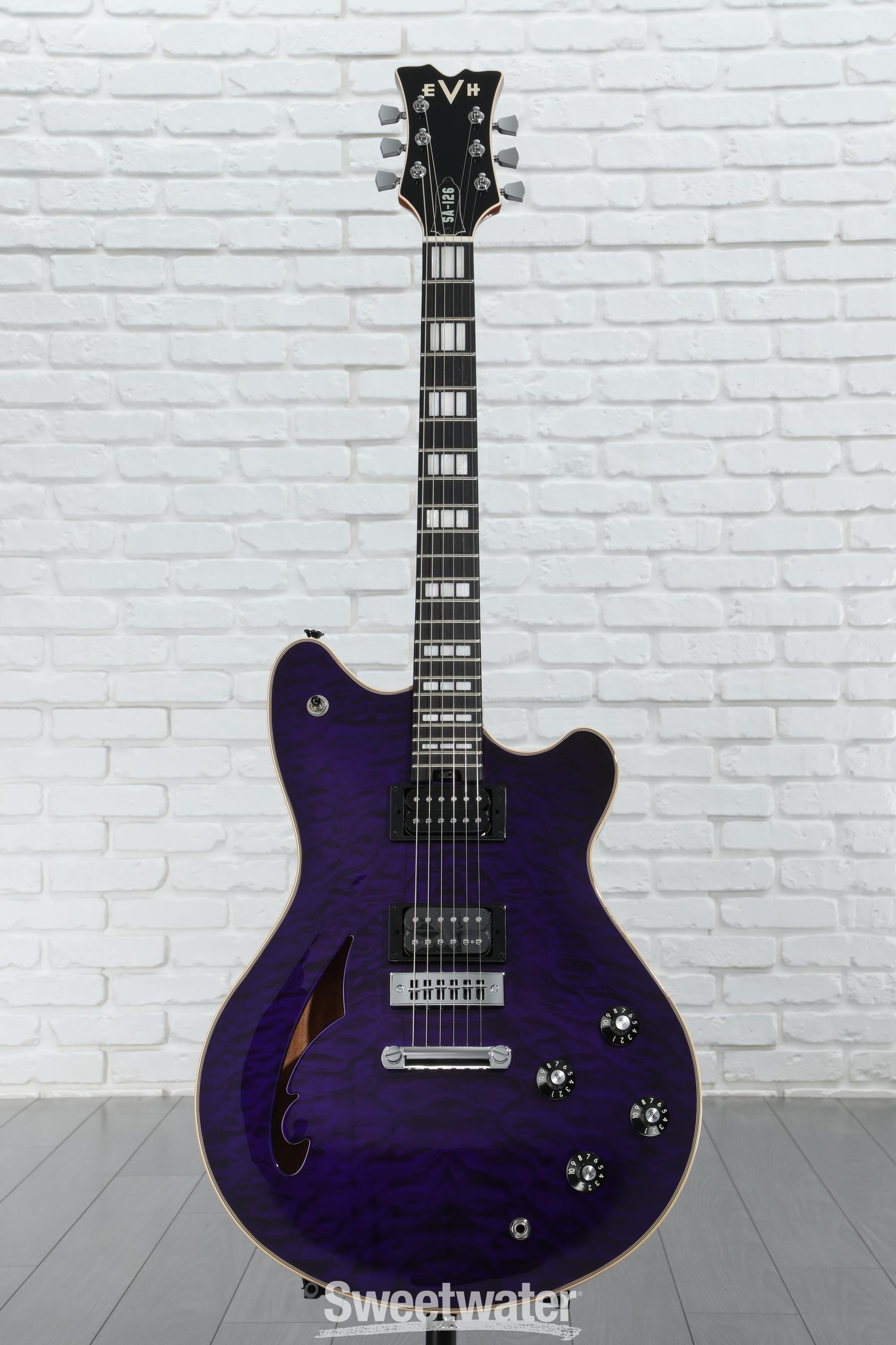 EVH SA-126 Special Quilted Maple Electric Guitar - Trans Purple