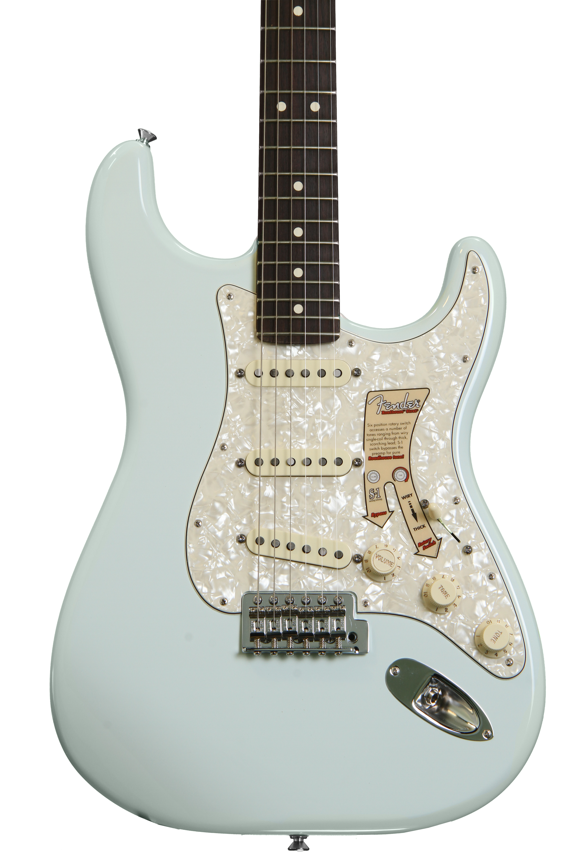 Fender Deluxe Roadhouse Stratocaster - Sonic Blue | Sweetwater Fender Deluxe Roadhouse Stratocaster - Sonic Blue | Sweetwater