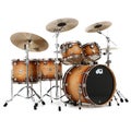 Photo of DW Collector's Series Pure Oak 5-piece Shell Pack - Satin Natural to Burnt Toast Burst