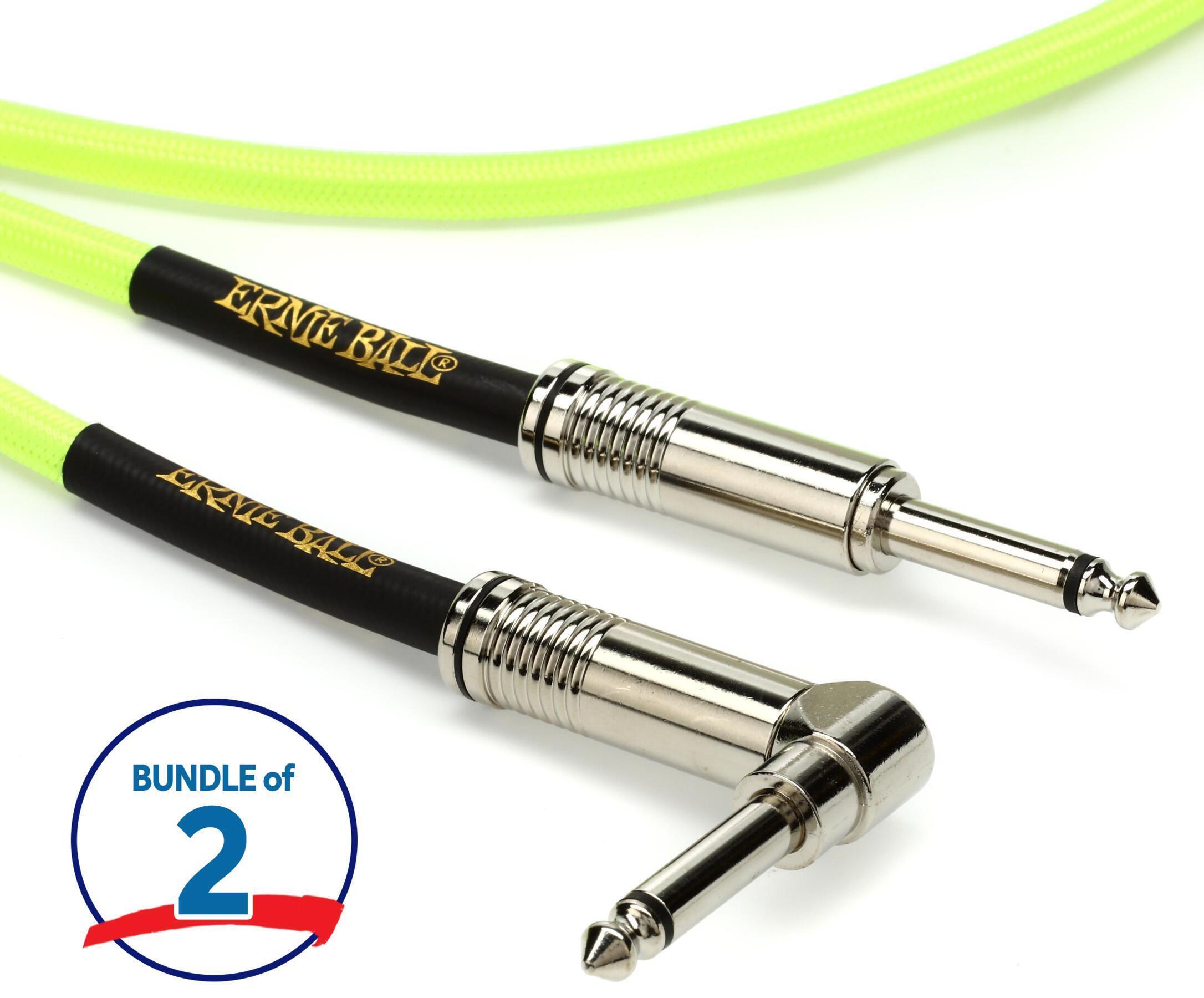 Ernie Ball P06085 Braided Straight to Right Angle Instrument