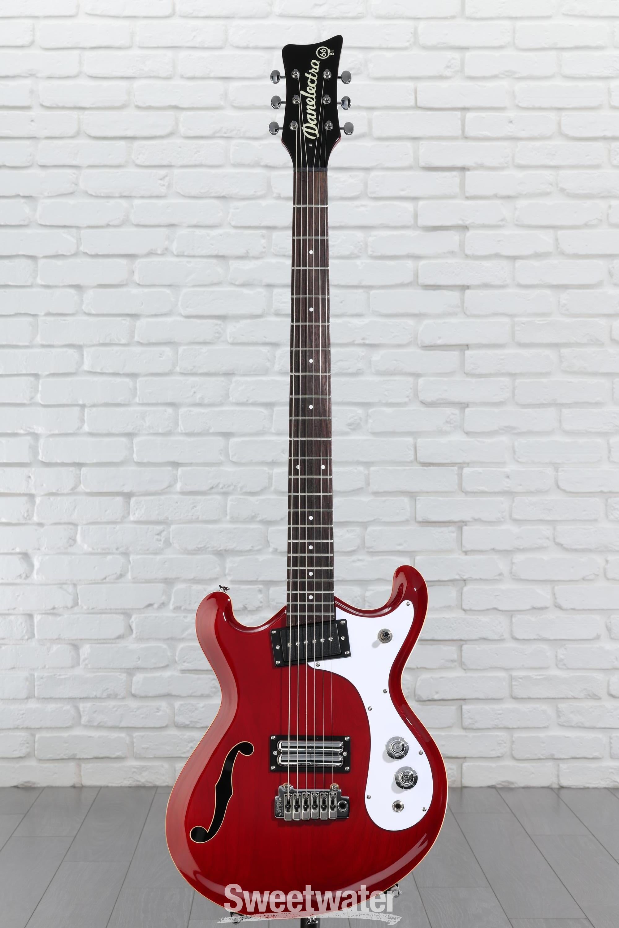 ギター DANELECTRO THE 66 Tranceparent Red Danelectro The '66 Semi Hollow Body Electric Guitar