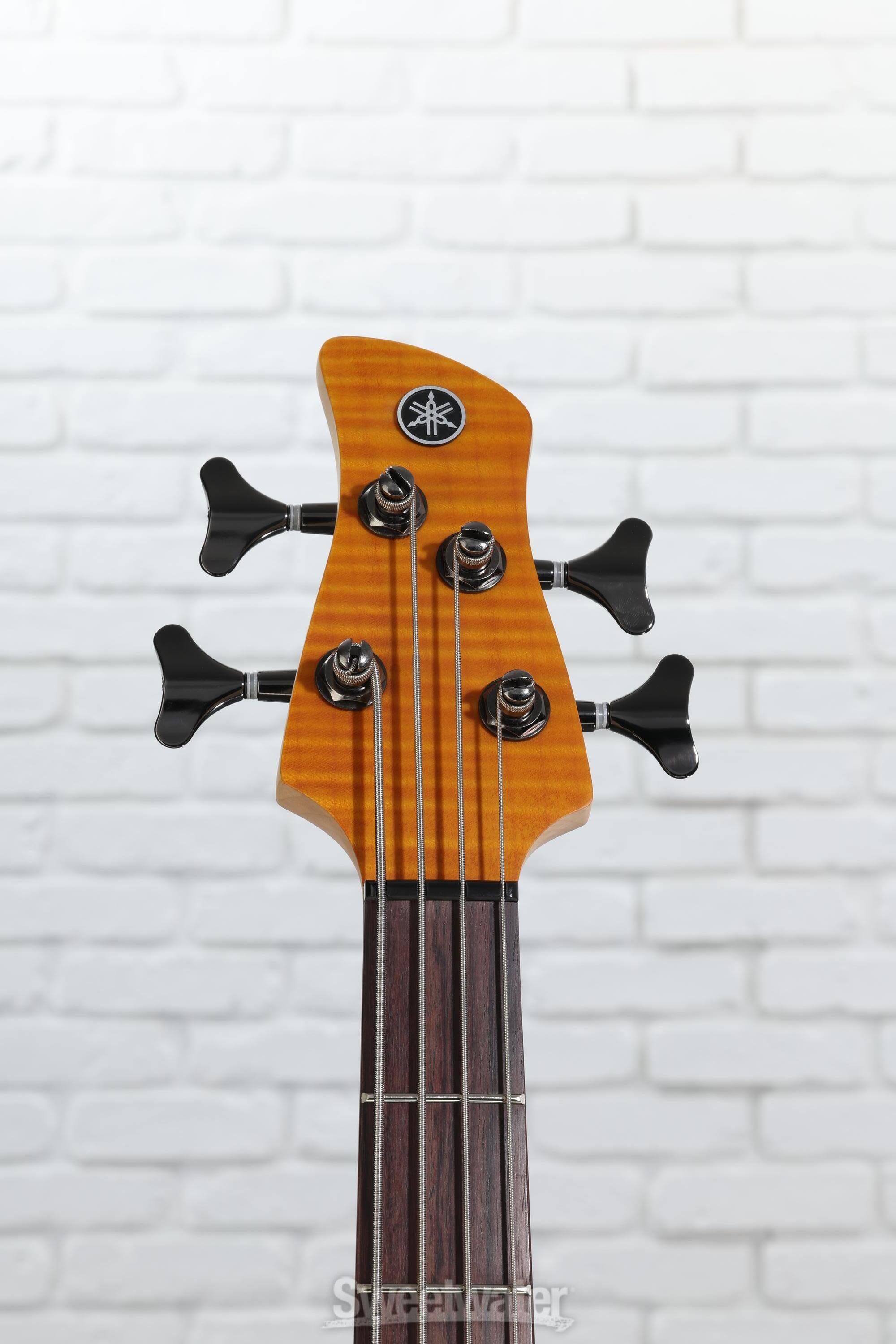Yamaha TRBX604FM 4-string Bass Guitar - Matte Amber | Sweetwater
