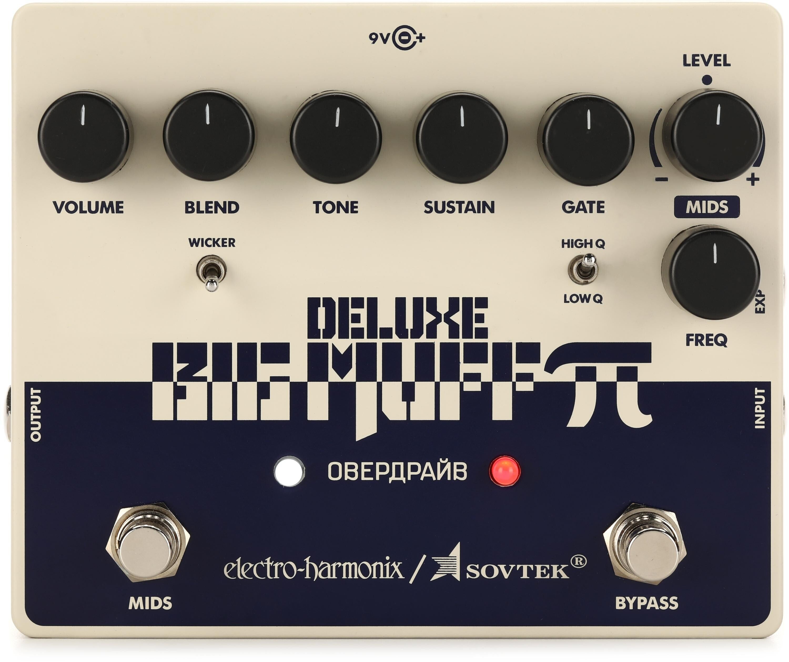 Electro-Harmonix Sovtek Deluxe Big Muff Pi Fuzz Pedal with Mid-Shift