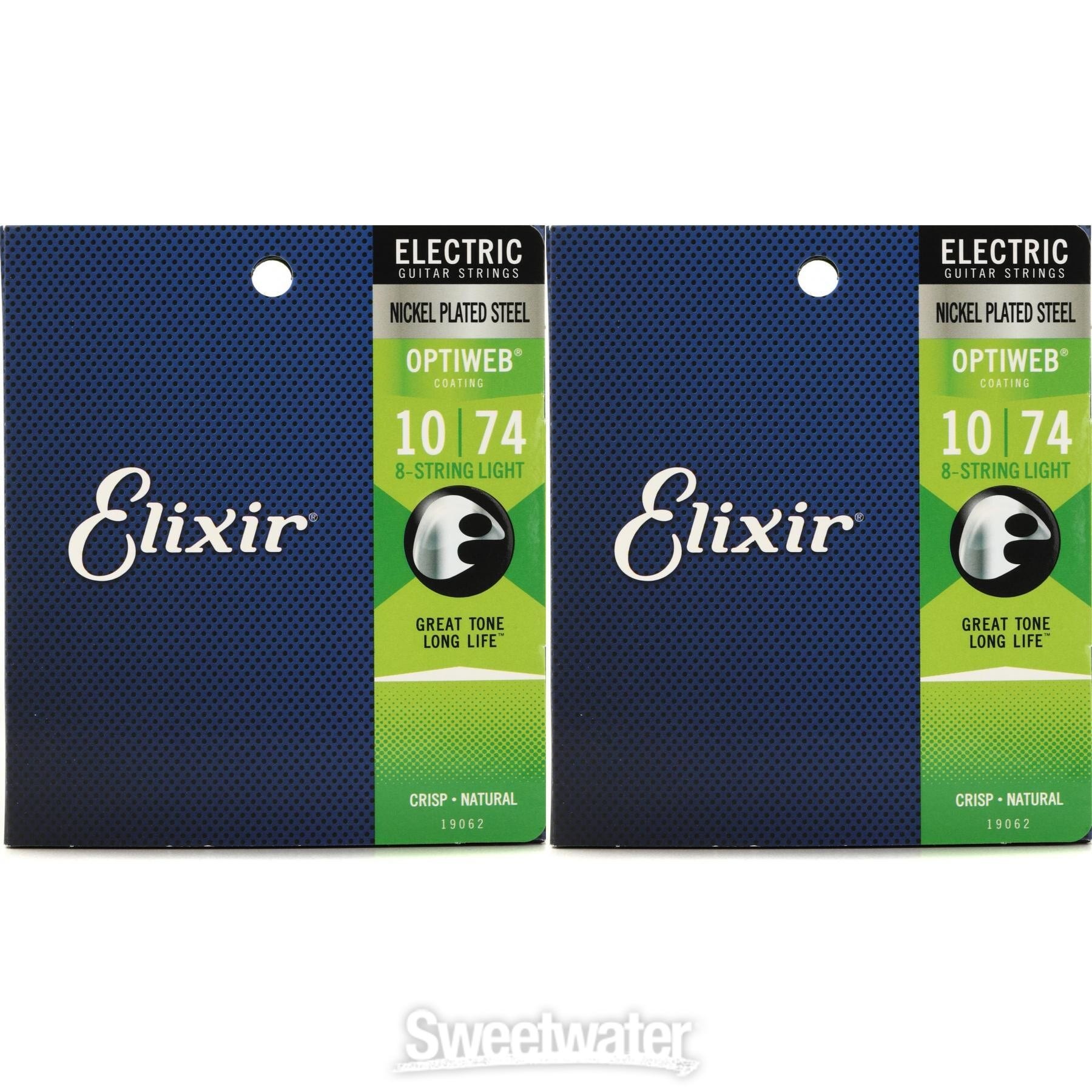 Elixir Strings 19062 Optiweb Electric Guitar Strings .010.074 Light