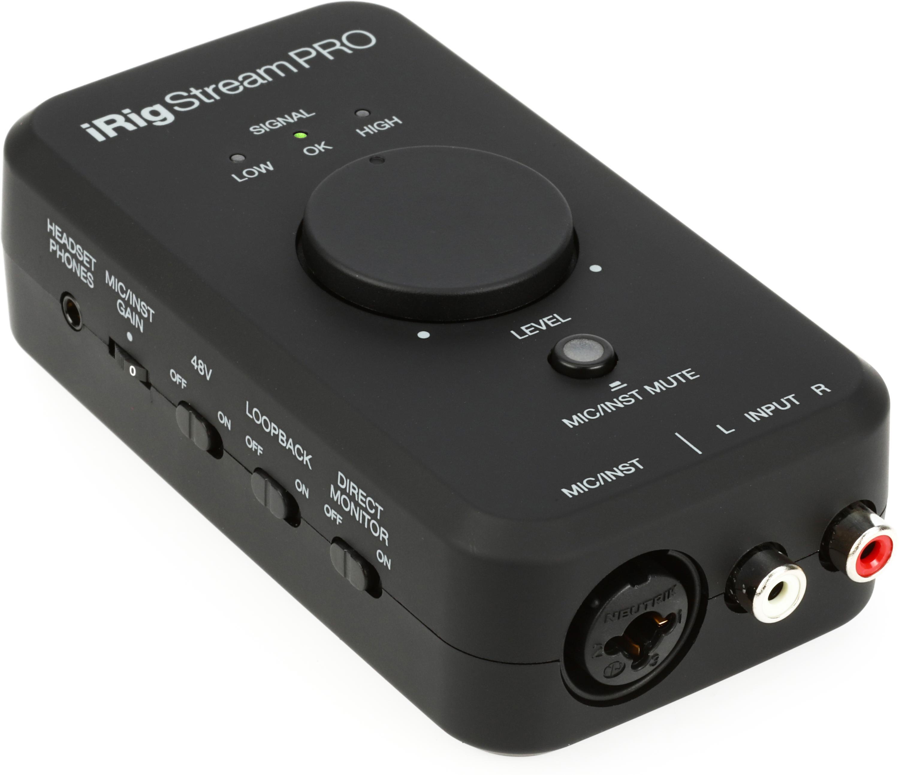 Bundled Item: IK Multimedia iRig Stream Pro - Streaming Audio Interface for iOS, Android, Mac/PC