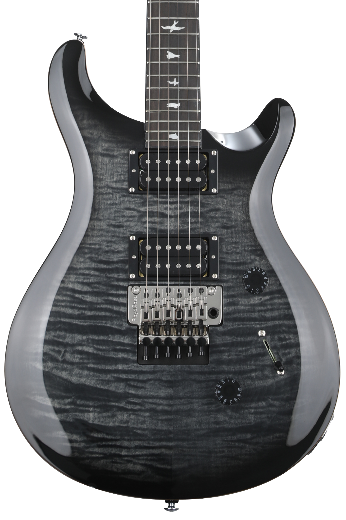 PRS SE Custom 24 Floyd Electric Guitar - Charcoal Burst | Sweetwater