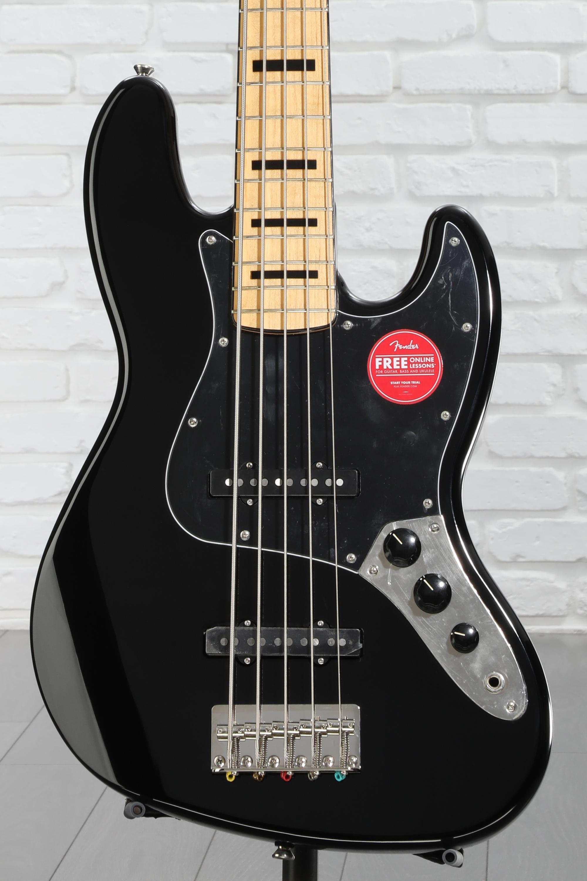 Squier Classic Vibe '70s Jazz Bass V - Black with Maple