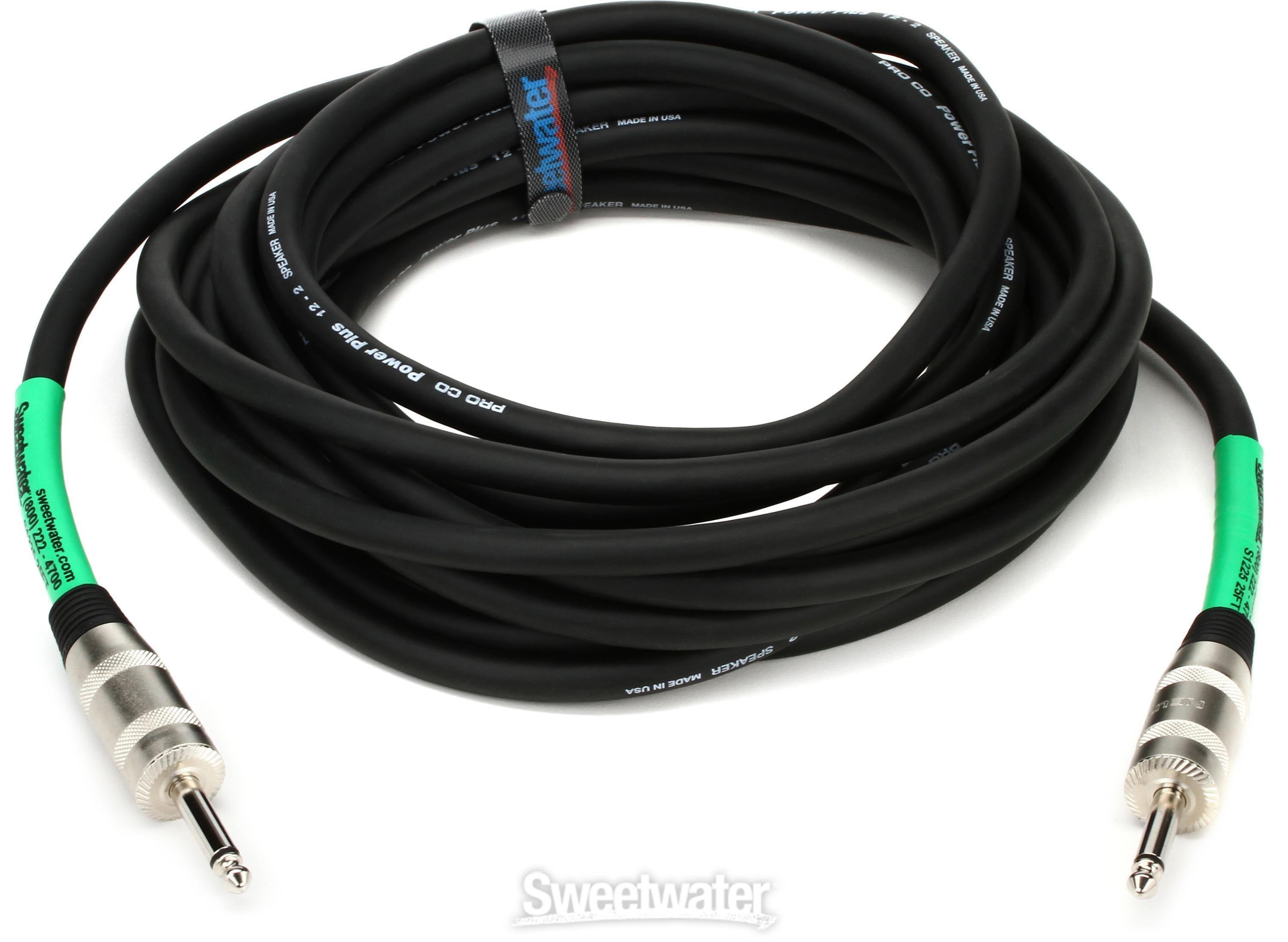 Pro Co S12 Speaker Cable - 1/4 inch TS Jumbo to 1/4 inch TS