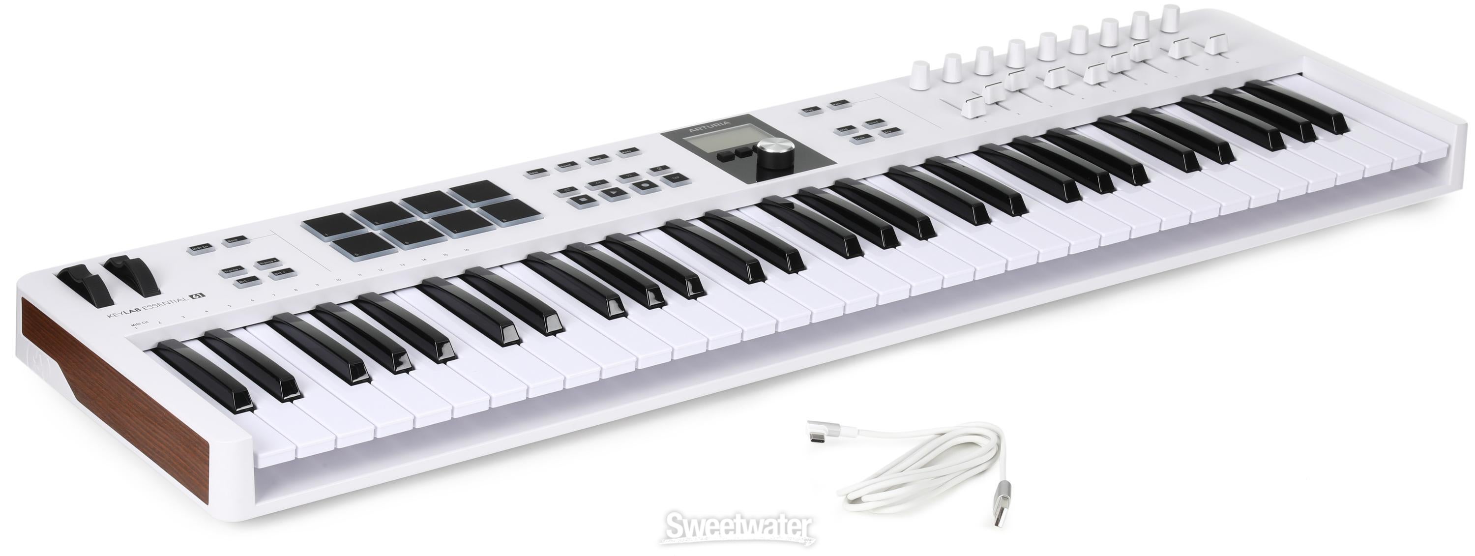 Arturia KeyLab Essential mk3 61-key Keyboard Controller - White ...