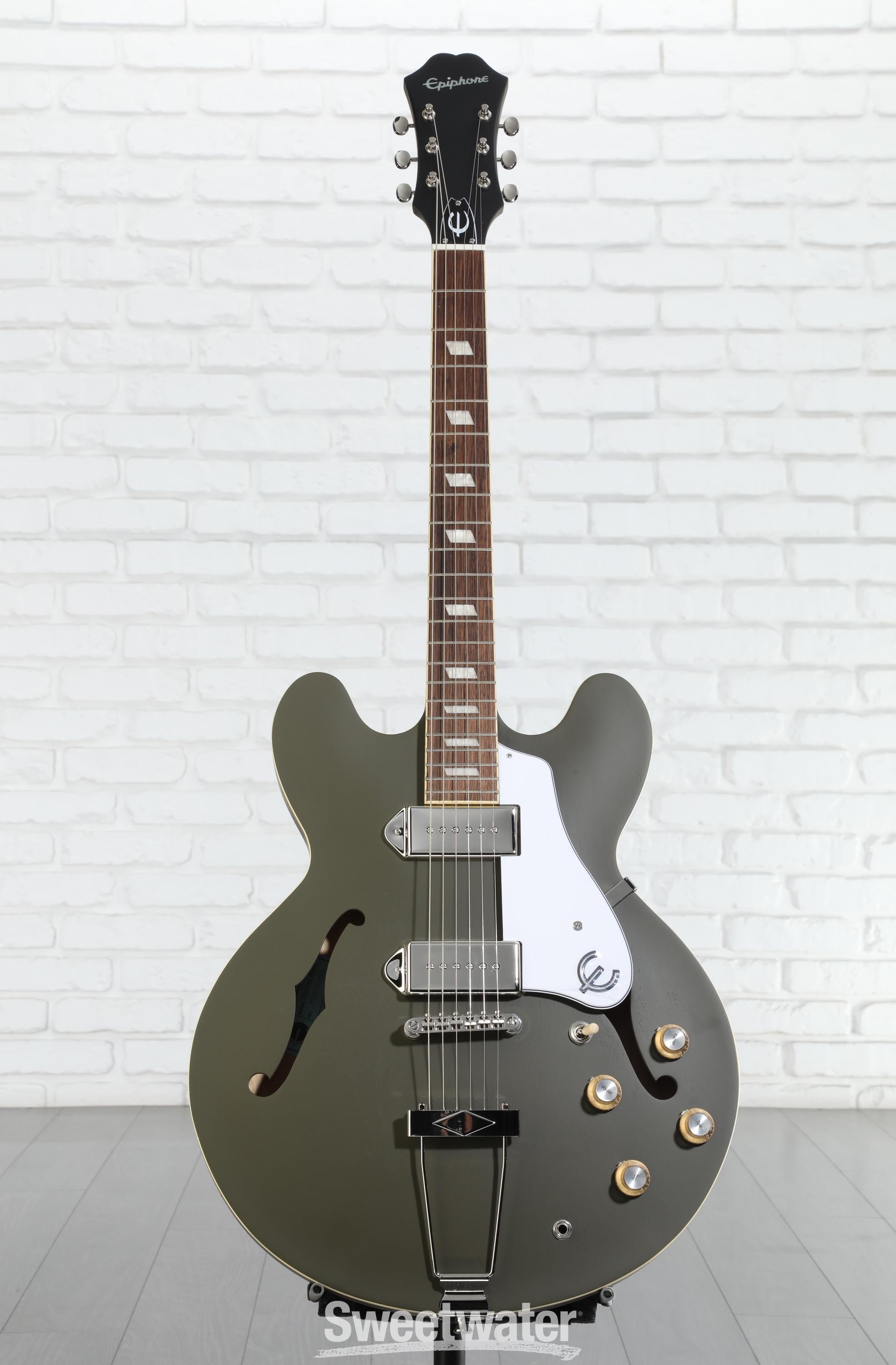 ギター Epiphone Casino Worn Olive Dra Epiphone Casino Worn Hollowbody Electric Guitar Olive Drab