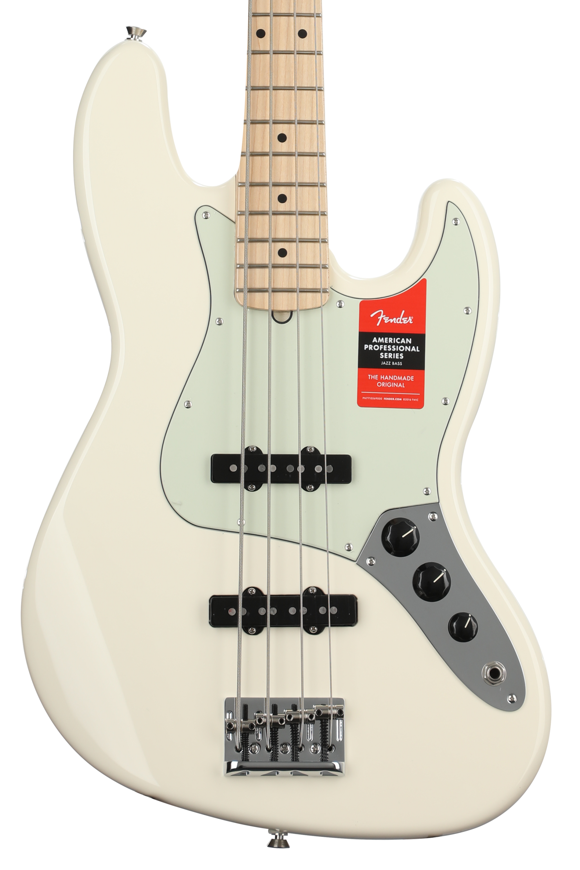 Fender American Professional Jazz Bass - Olympic White with Maple