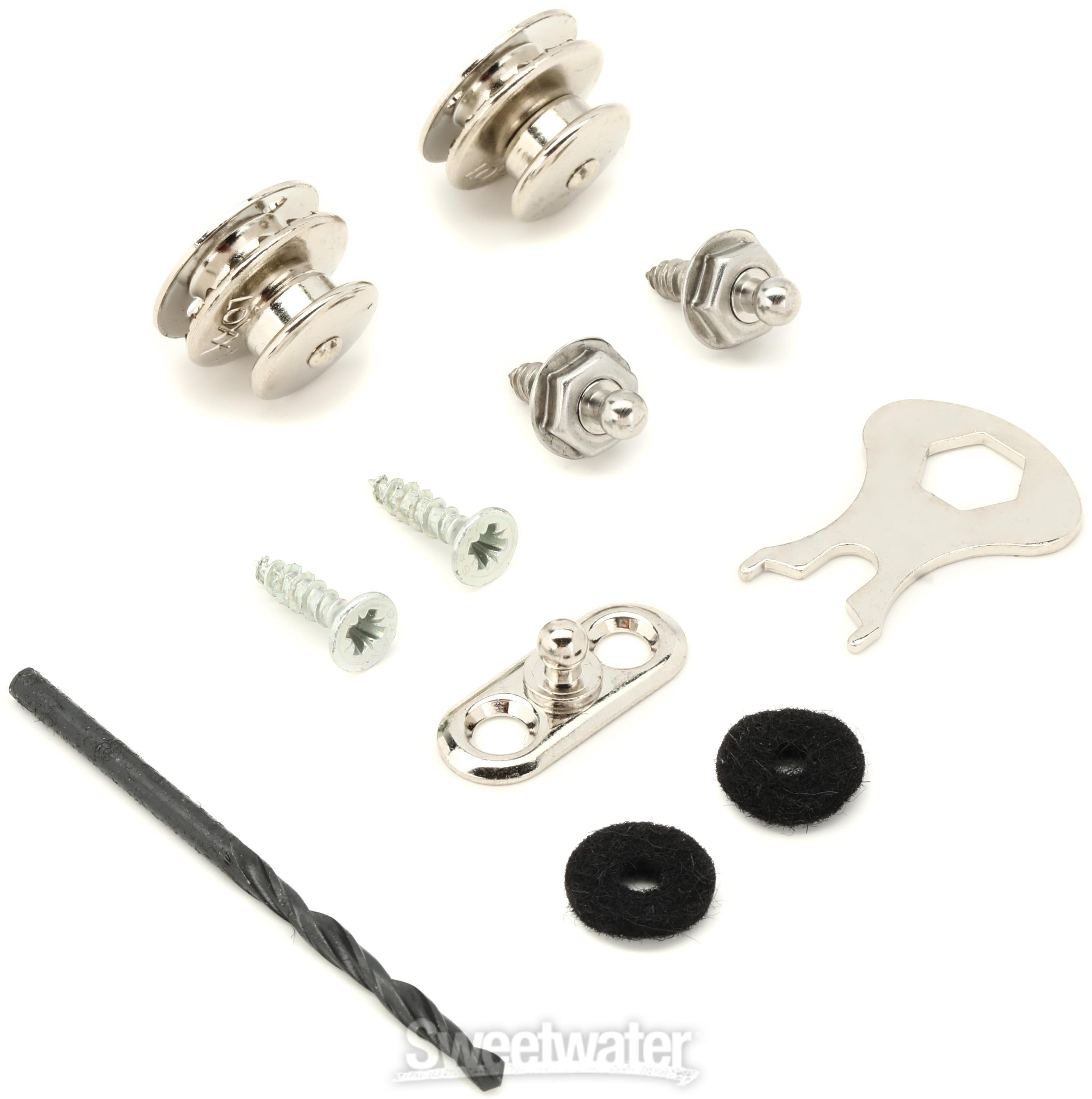 Loxx Strap Lock System for Acoustic Guitar - Nickel | Sweetwater