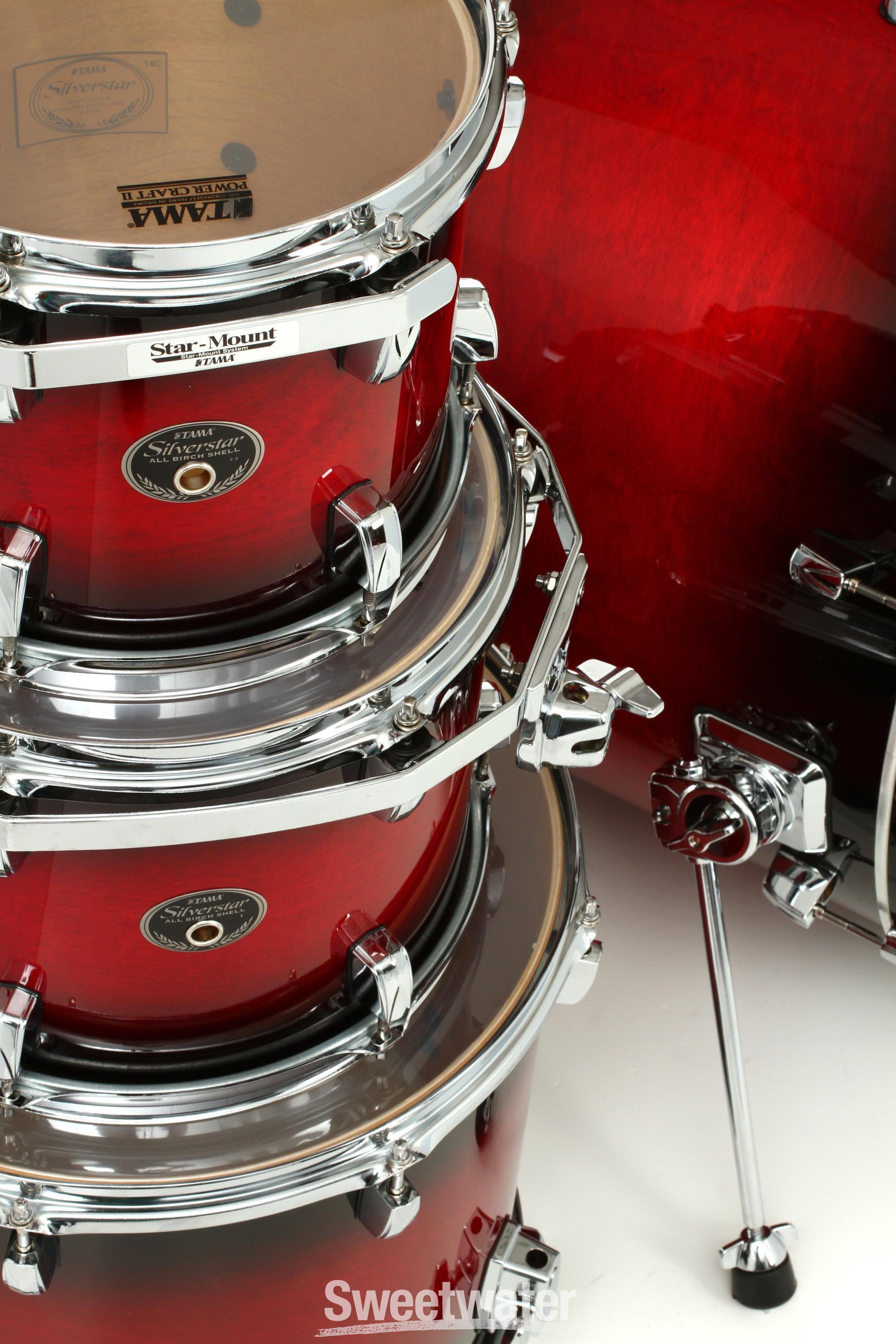 Tama Silverstar Custom 5-Piece Drum Kit - Transparent Red Burst 