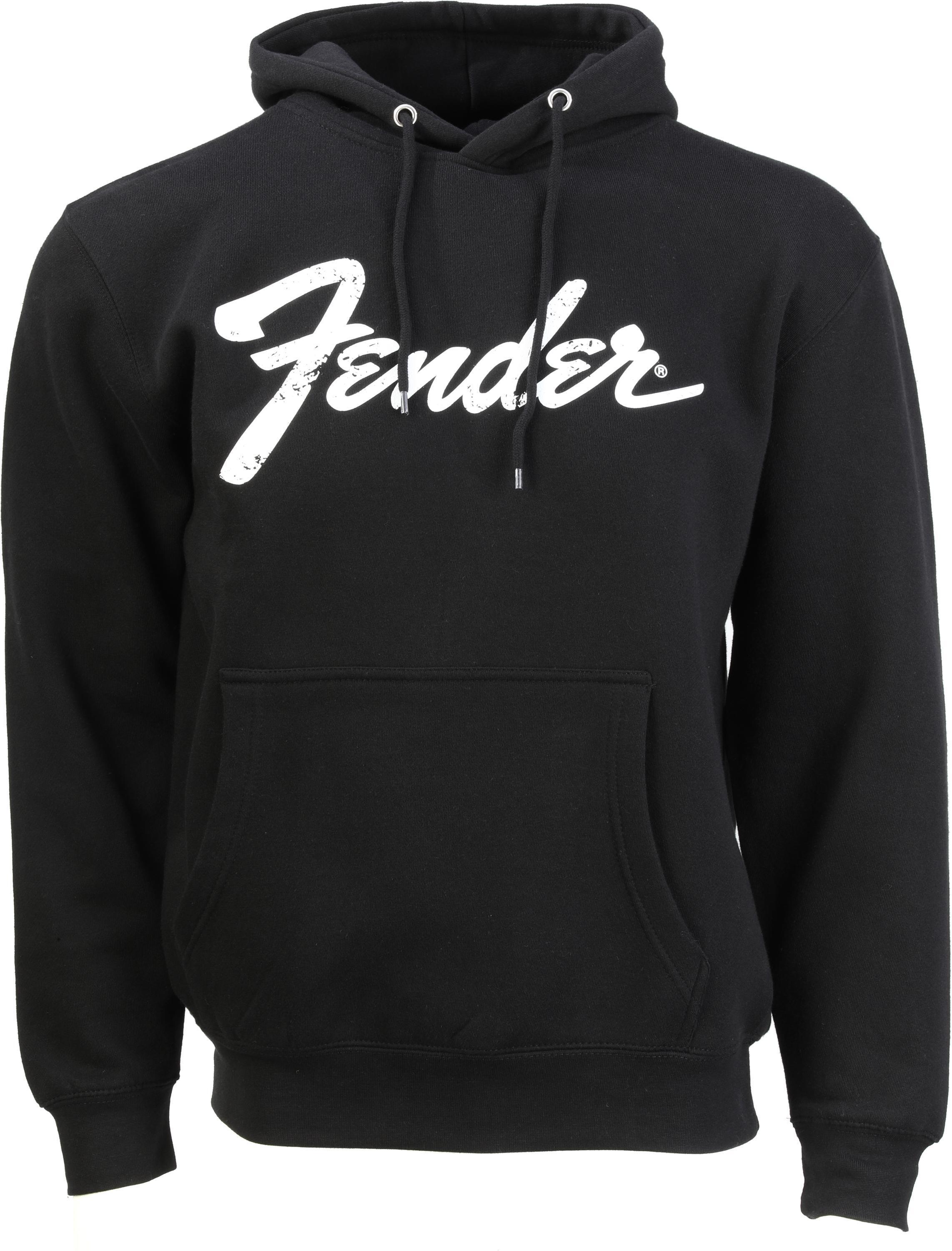 Fender Logo Back Hoodie - Black, X-Large | Sweetwater
