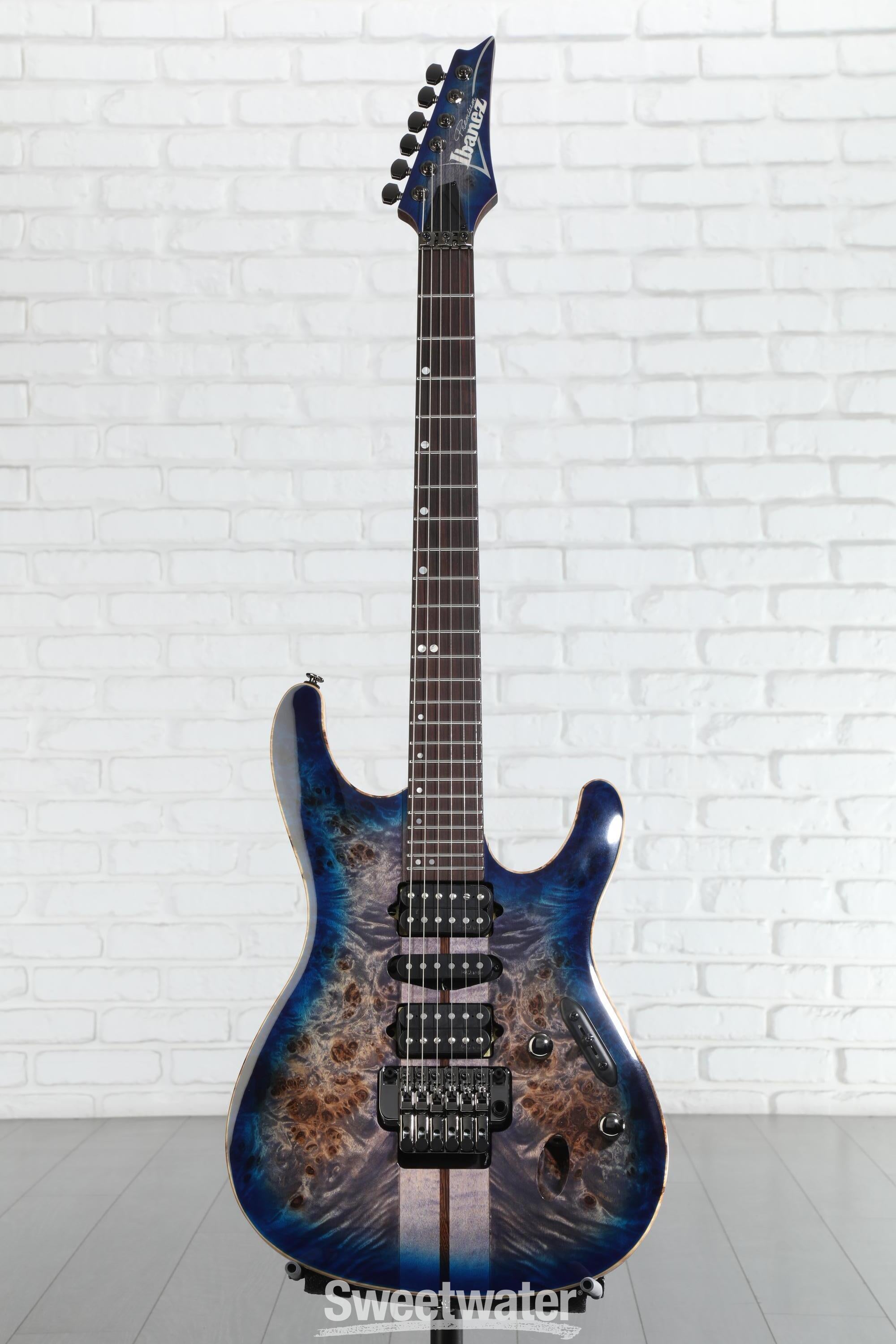 Ibanez Premium S1070PBZ Electric Guitar - Cerulean Blue Burst