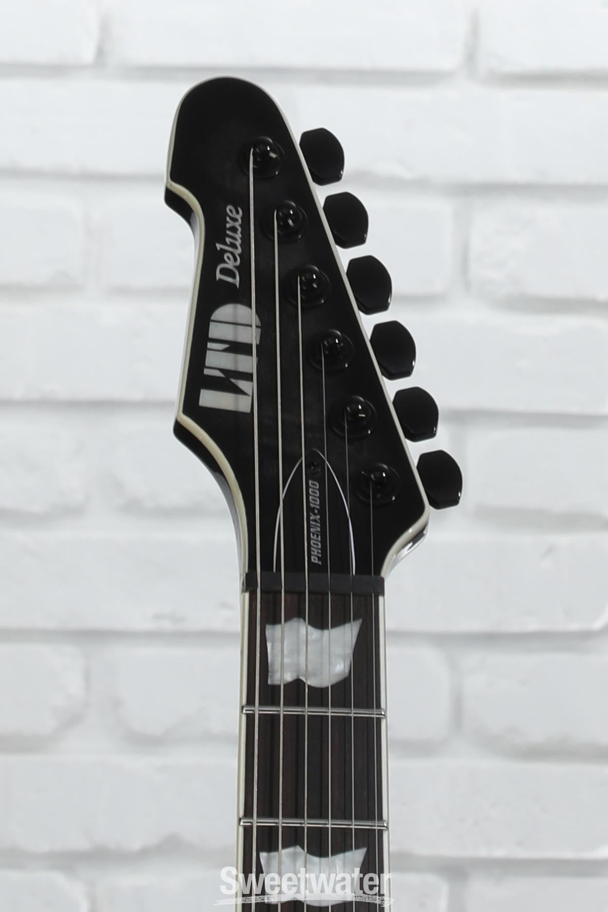 ESP LTD Phoenix-1000 QM Electric Guitar - See-thru Black