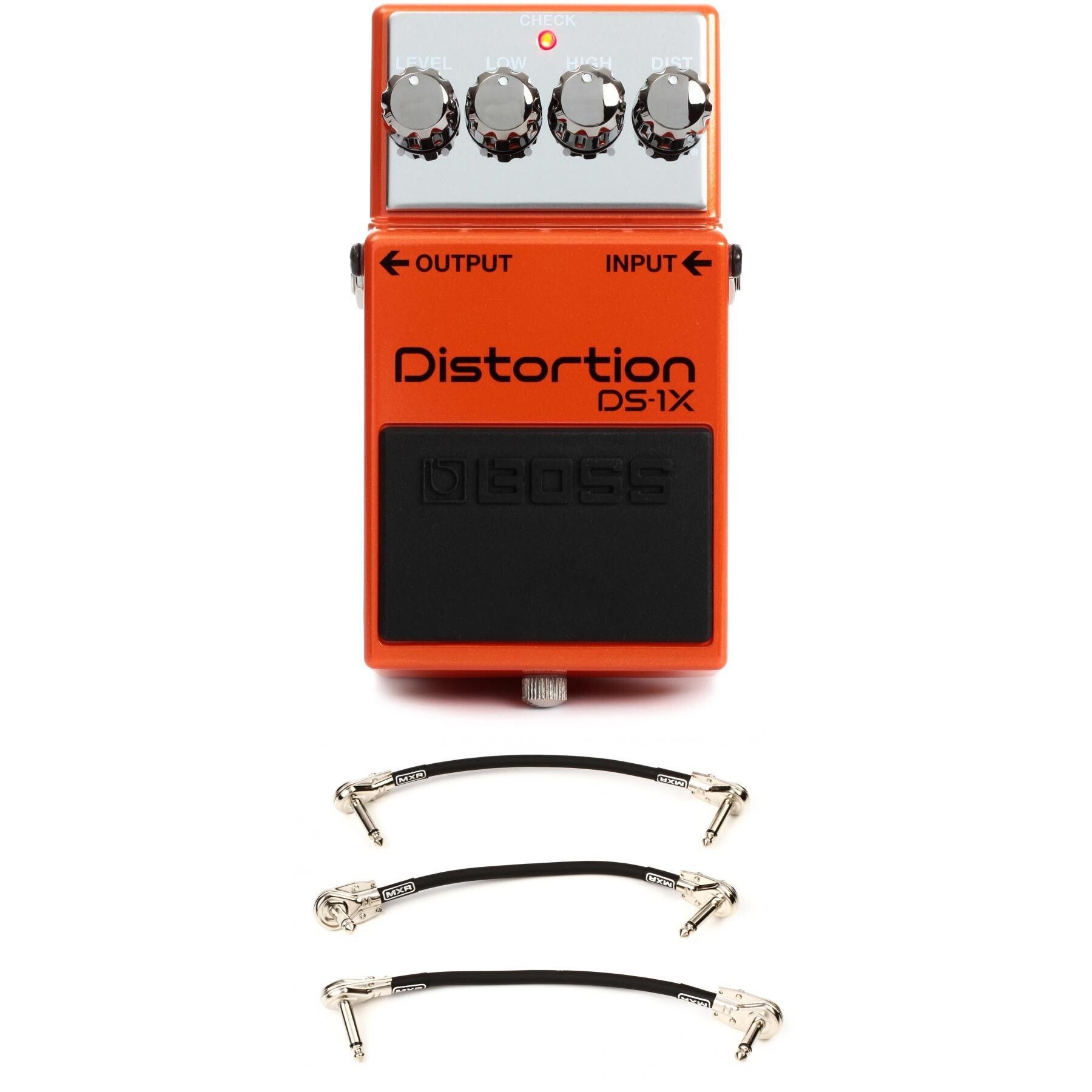 Boss DS-1X Distortion Pedal with 3 Patch Cables | Sweetwater