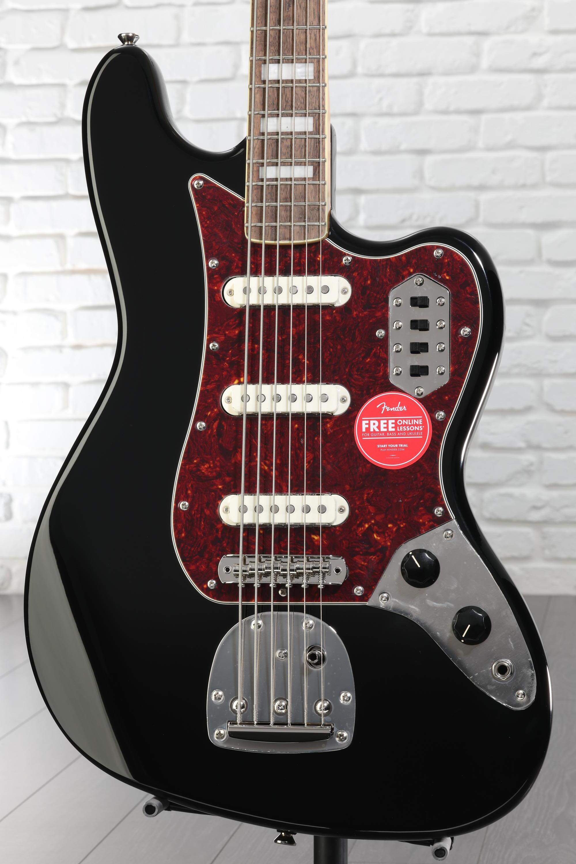 Squier Classic Vibe Bass VI Guitar - Black | Sweetwater
