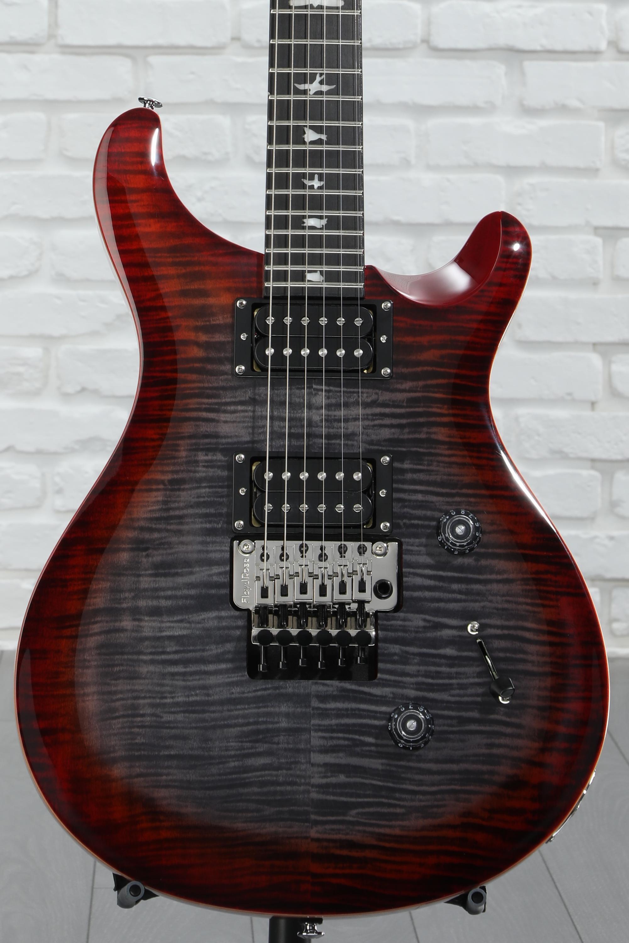PRS SE Custom 24 Floyd Electric Guitar - Charcoal Cherry