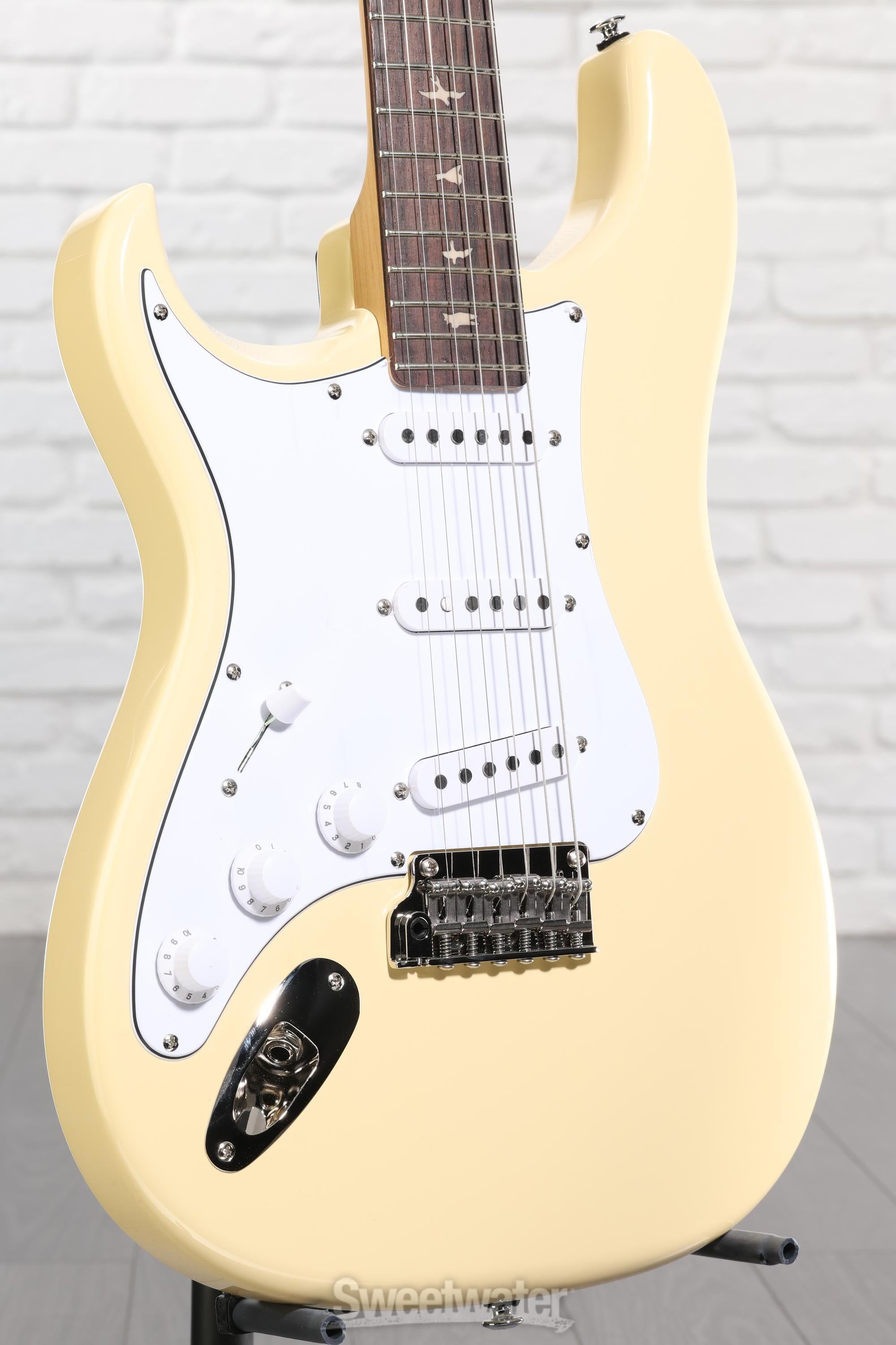 Photo of PRS SE Silver Sky Left-handed Electric Guitar - Moon White with Rosewood Fingerboard