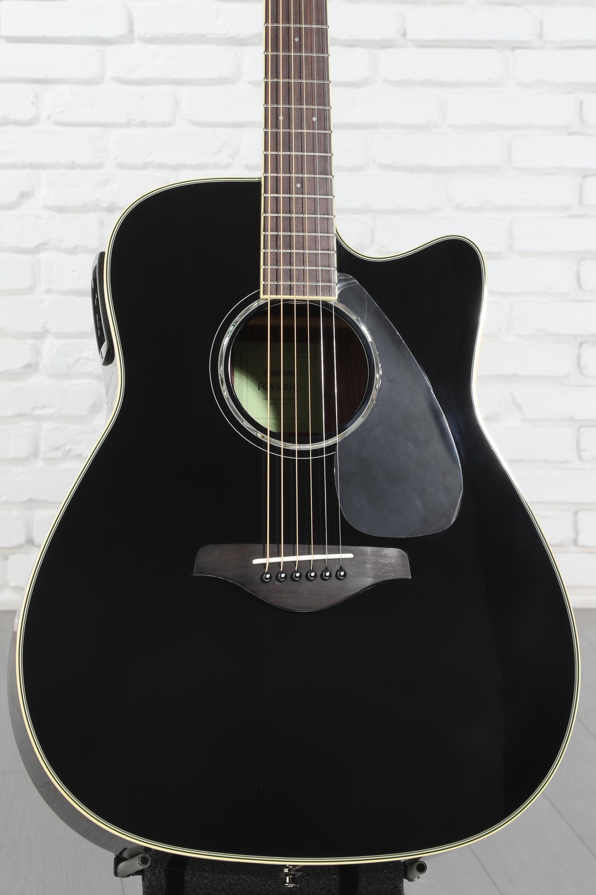 Yamaha FGX830C Dreadnought Cutaway Acoustic-electric Guitar - Black