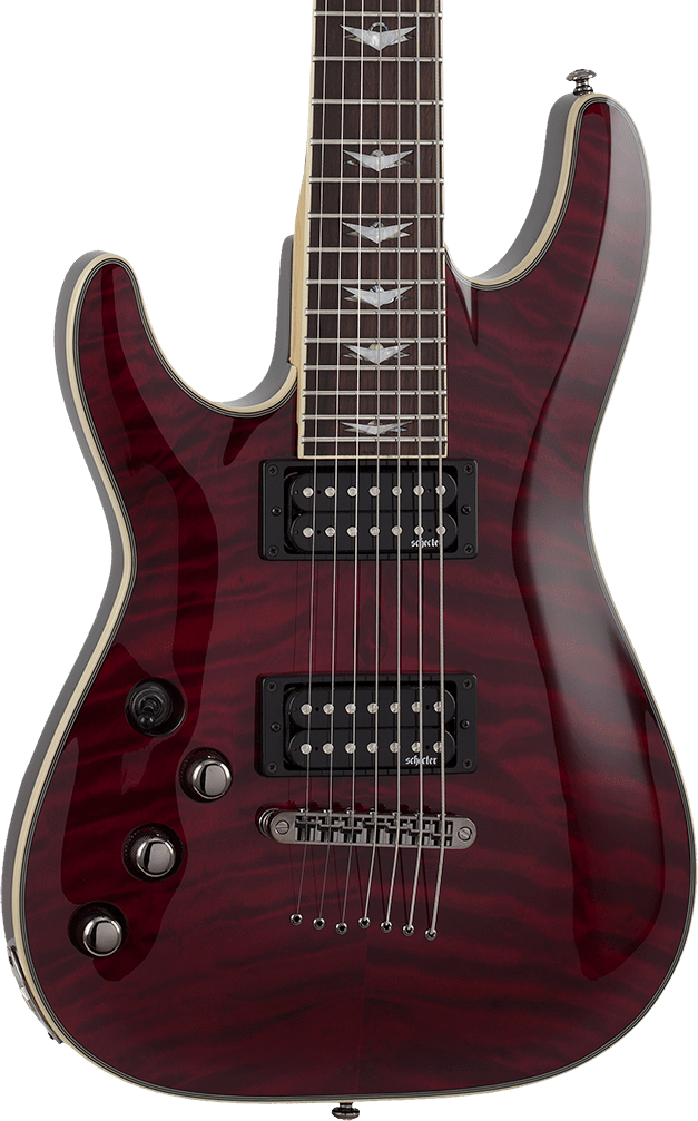 Schecter Omen Extreme-7 Left-Handed Electric Guitar - Black Cherry