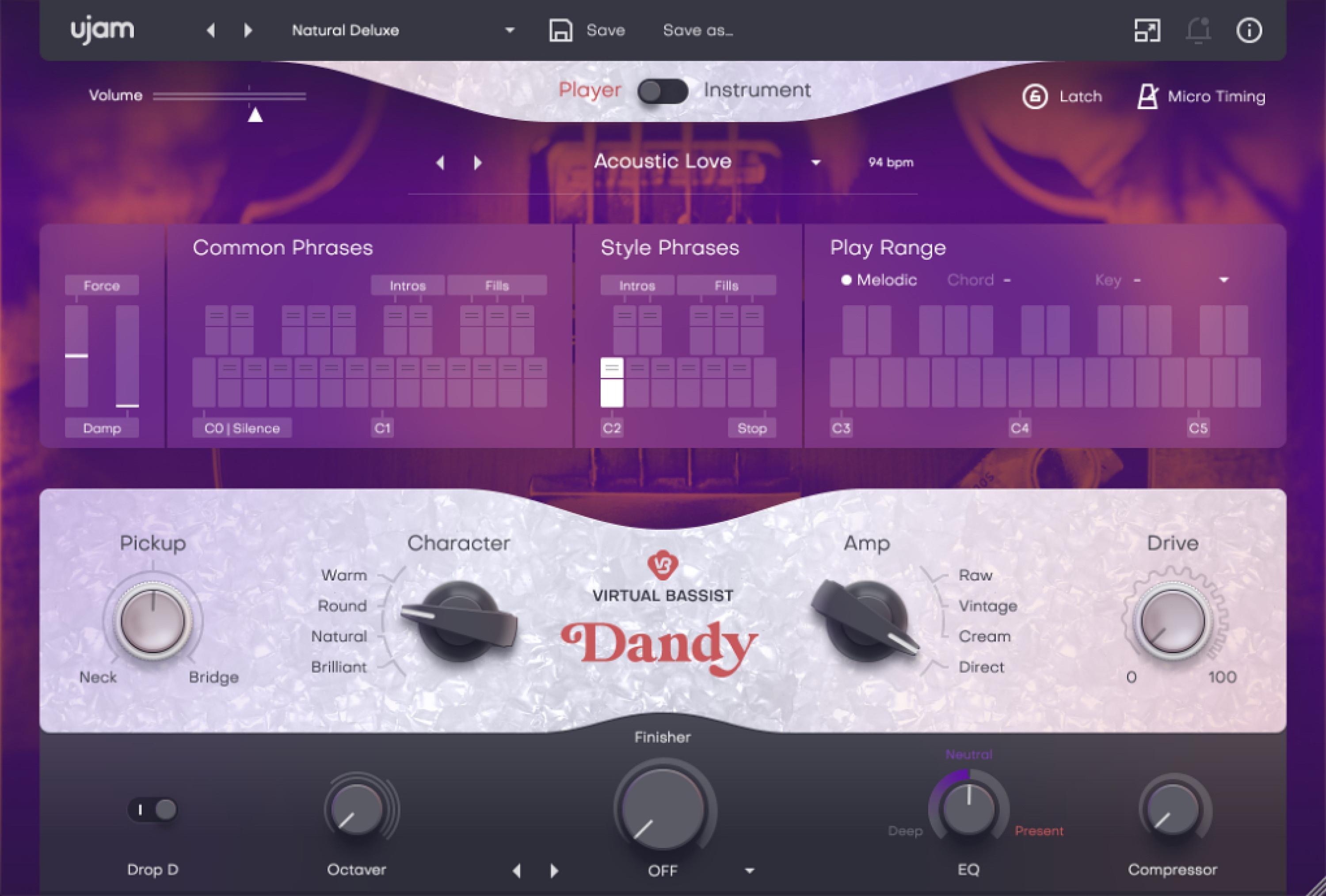 UJAM Virtual Bassist Dandy Bass Creation Suite | Sweetwater