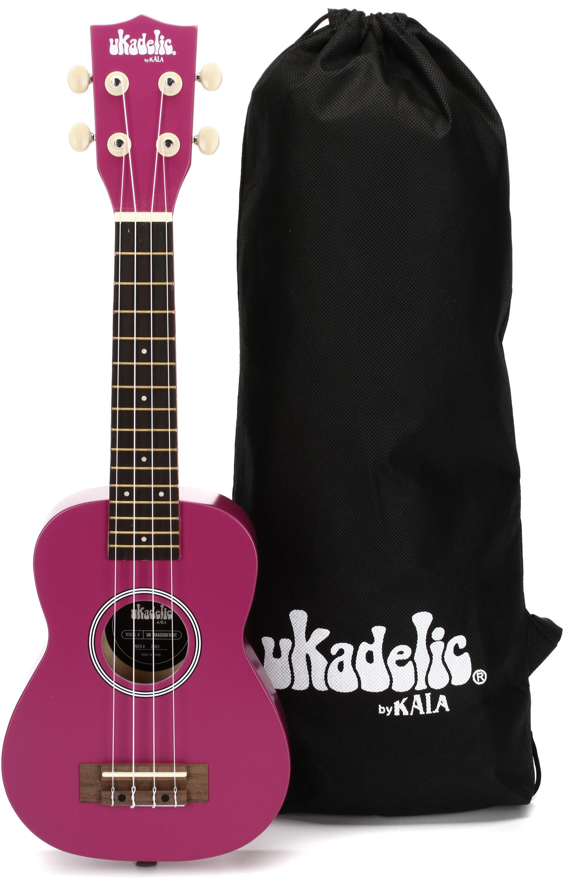 Kala Ukadelic Soprano Ukulele Dragon Fruit Sweetwater