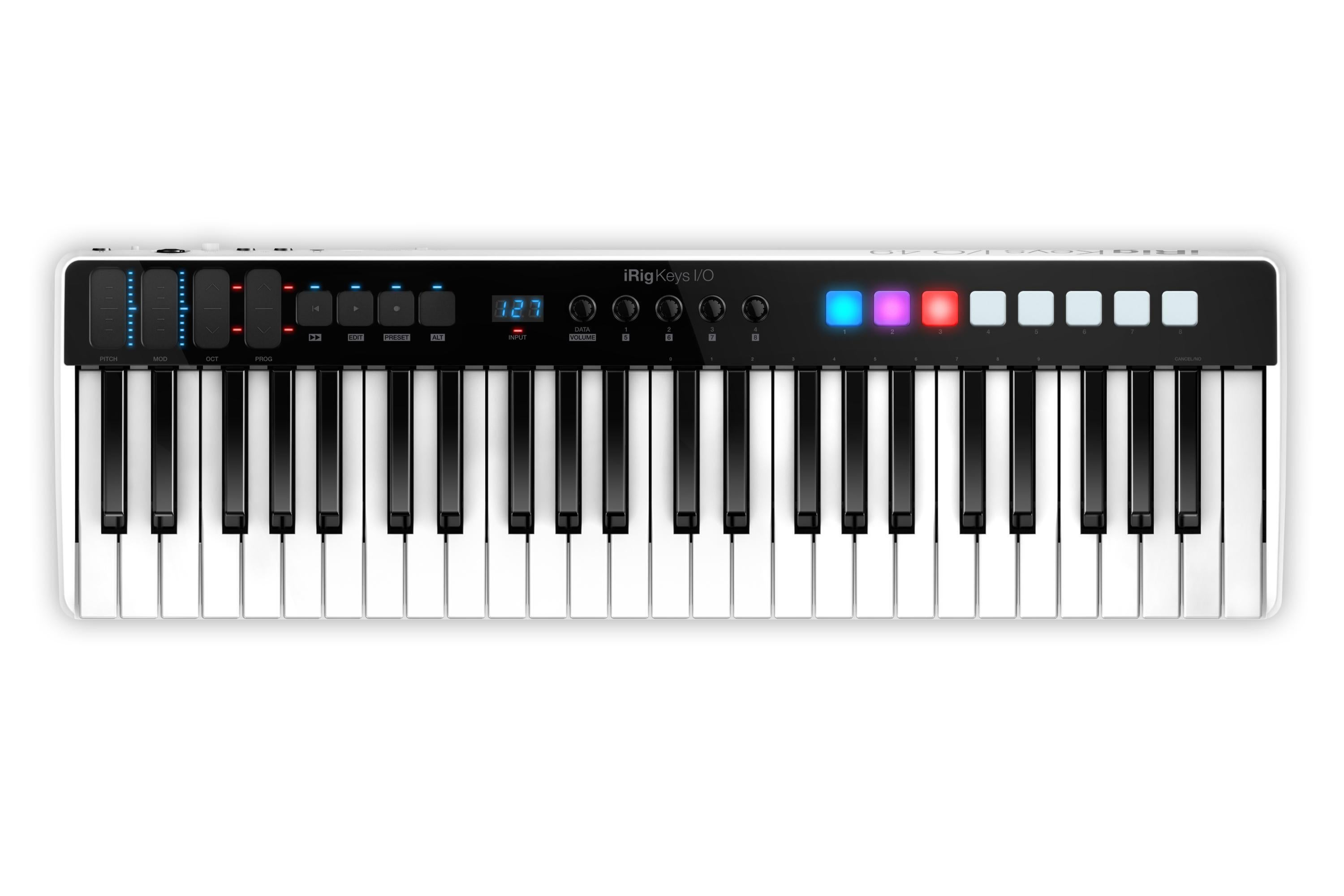 IK Multimedia iRig Keys I/O 49 - 49-key Keyboard Controller with Audio  Interface for iOS, Mac/PC