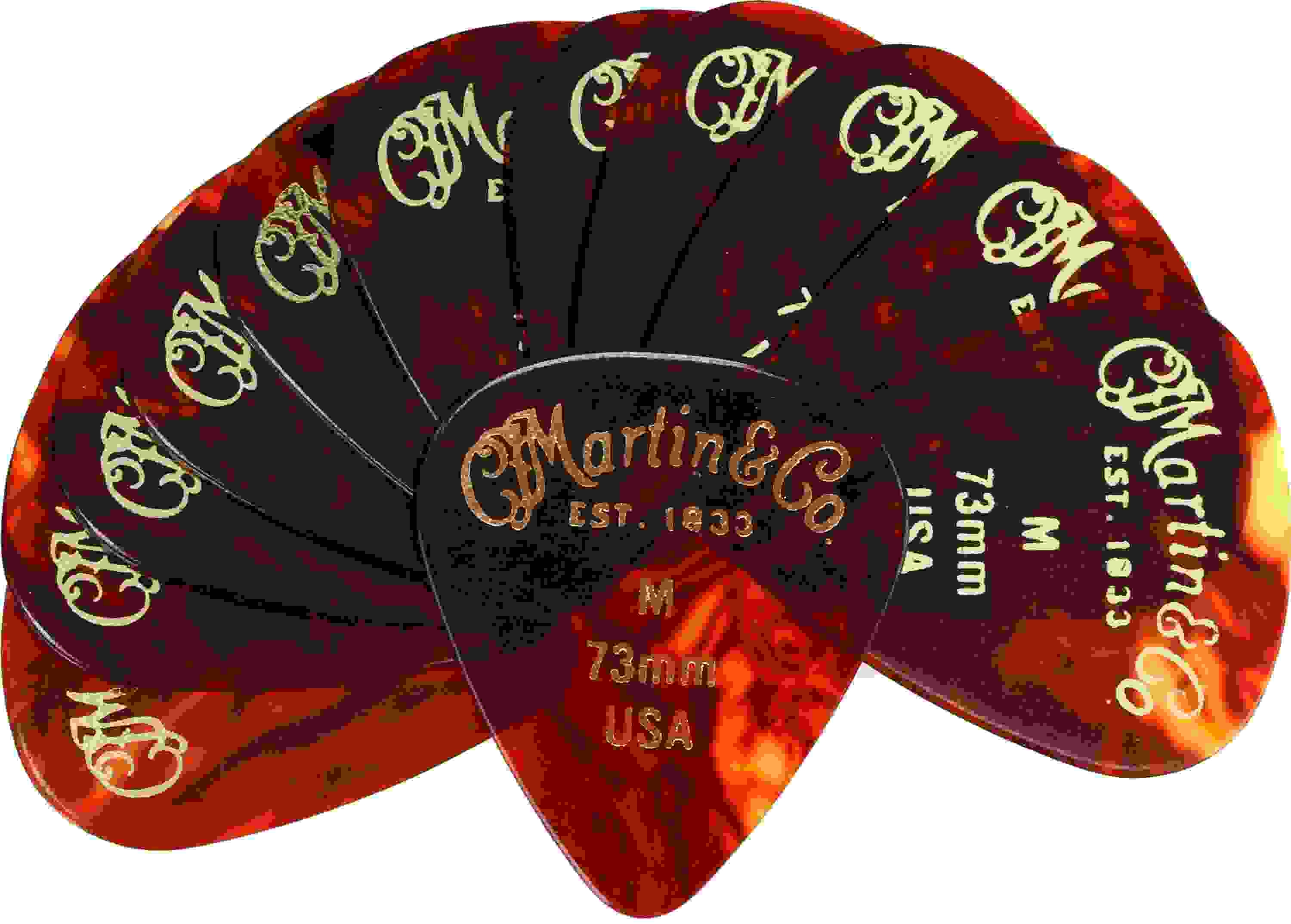 Martin #1 Standard 351 Guitar Pick Pack - Medium 0.73mm (12-pack)