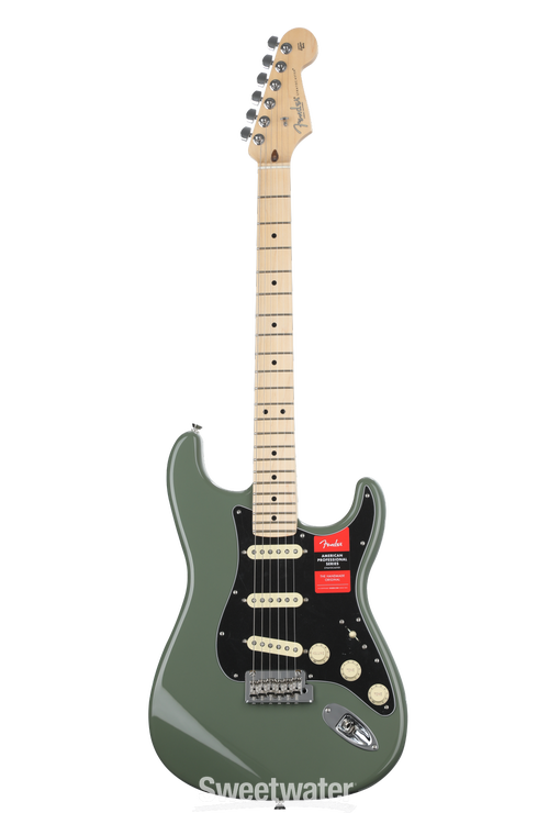 ギター Fender American professional strato Fender American Professional Stratocaster - Antique Olive