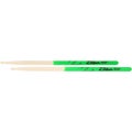 Photo of Zildjian Maple Dip Series Drumsticks - Super 7A - Wood Tip - Green