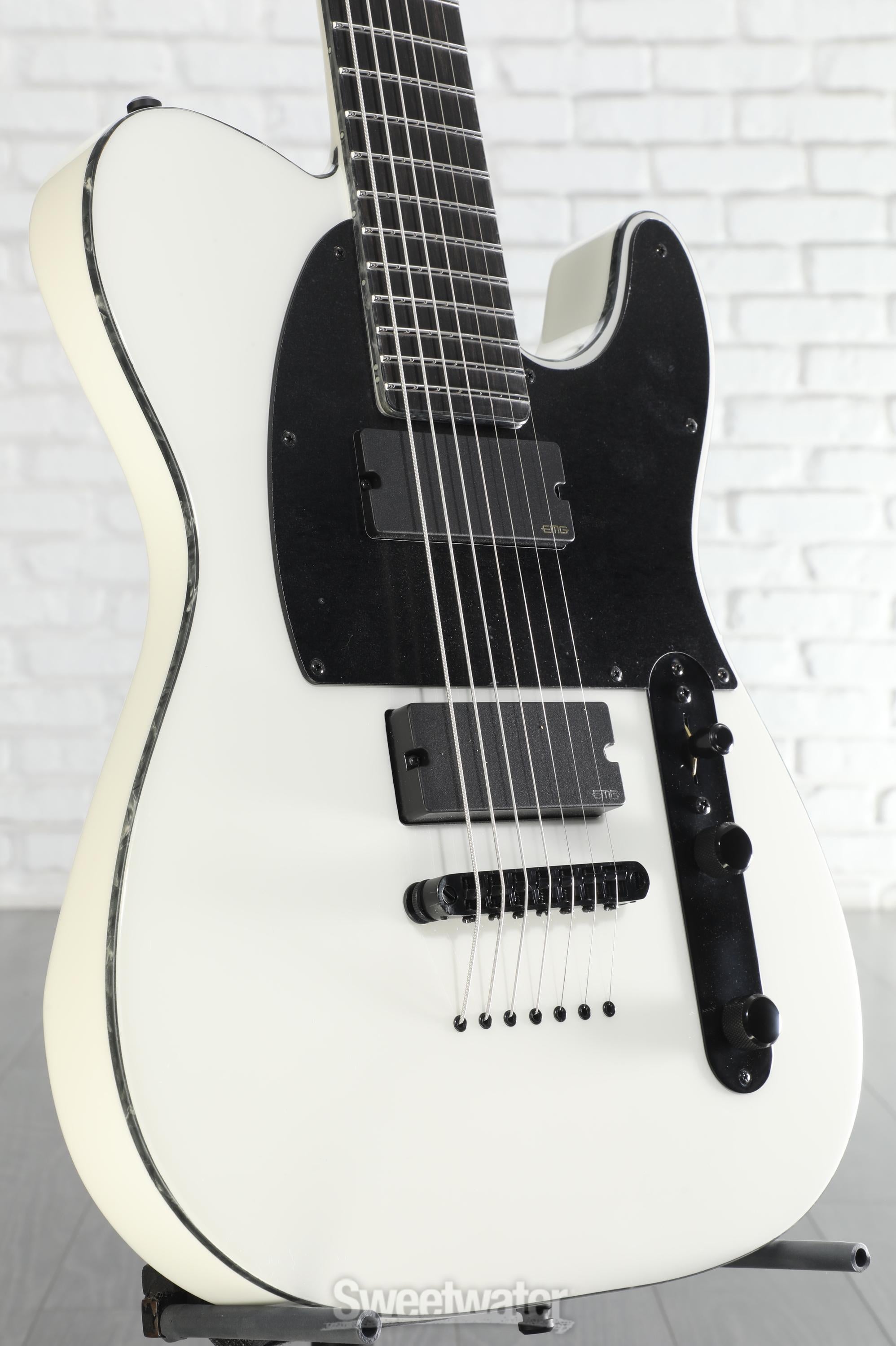 ESP E-II T-B7 Baritone Electric Guitar - Snow White | Sweetwater