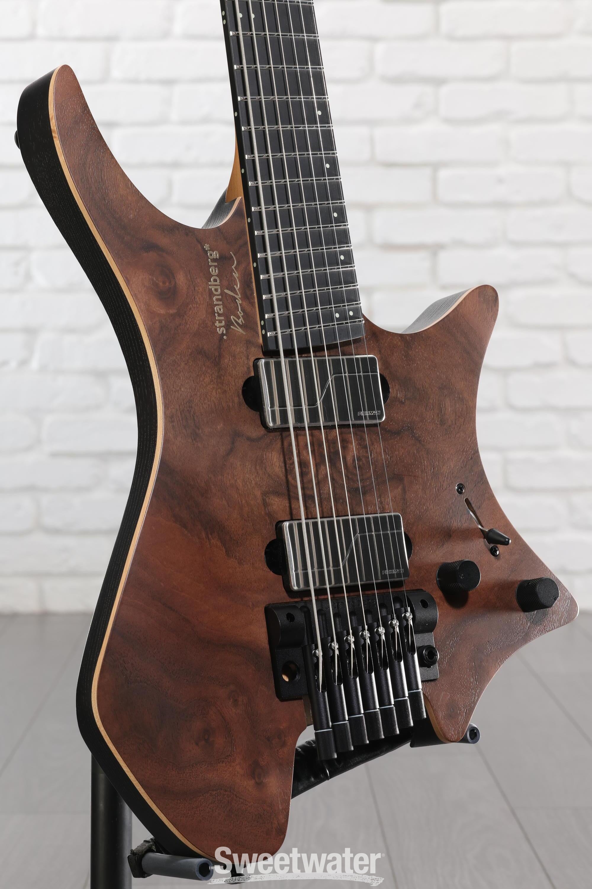 Photo of Strandberg Boden Prog NX 7 Electric Guitar - Natural Walnut Burl, Sweetwater Exclusive