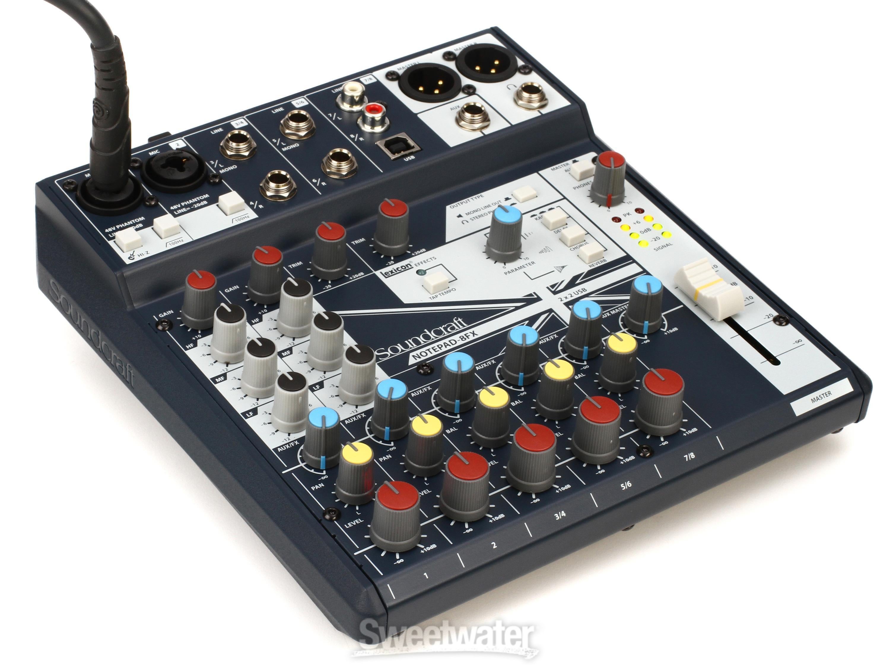 Soundcraft Notepad-8FX Mixer with Effects | Sweetwater