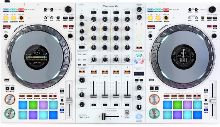 Pioneer DJ DDJ-FLX10 4-deck DJ Controller - White