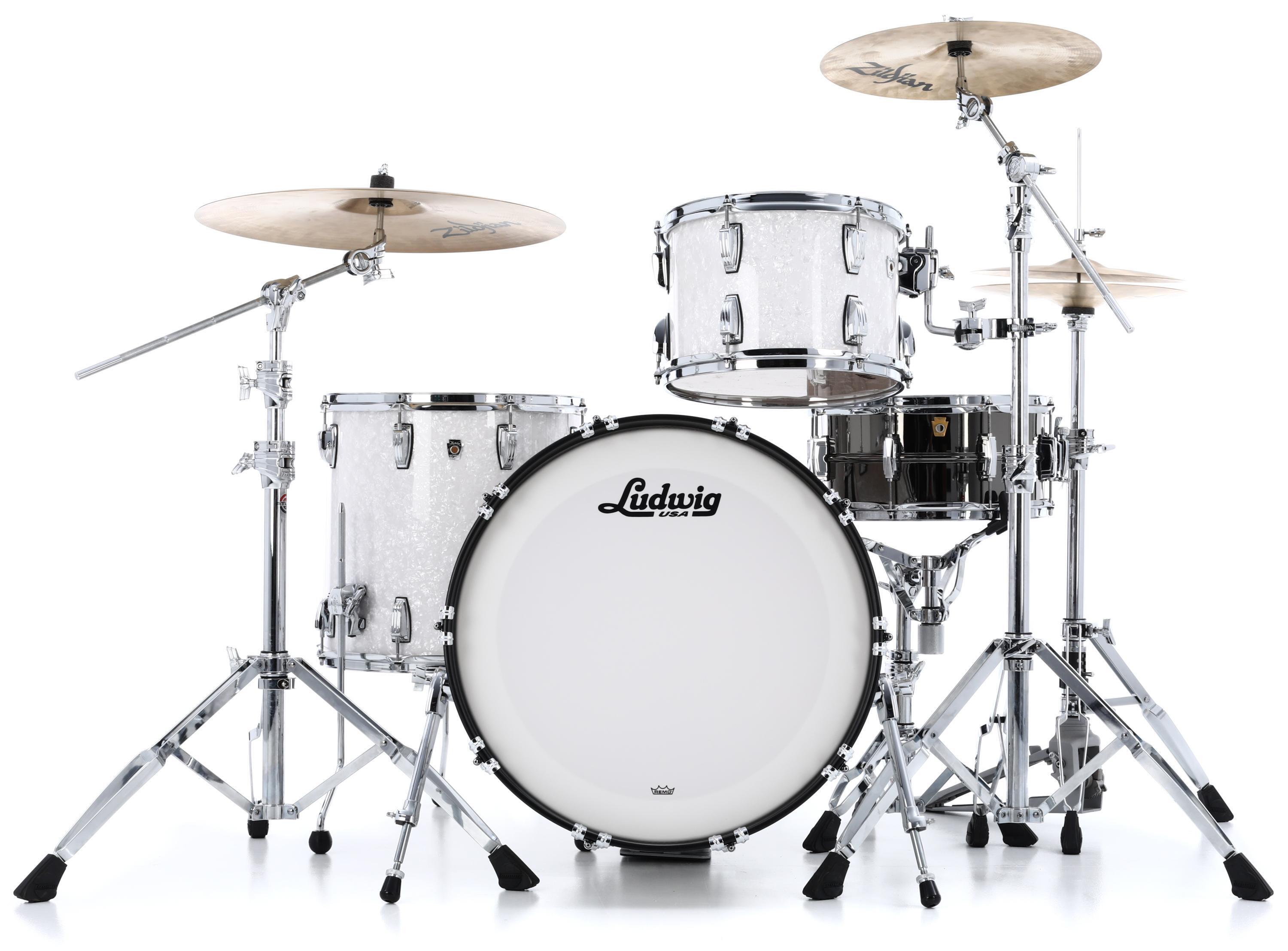 Ludwig Classic Oak Fab 22 3-piece Shell Pack - White Marine Pearl
