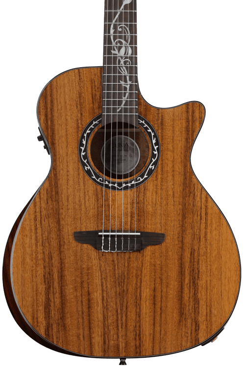 Luna Vineyard Koa Bevel Nylon Acoustic-electric Guitar - Natural Gloss