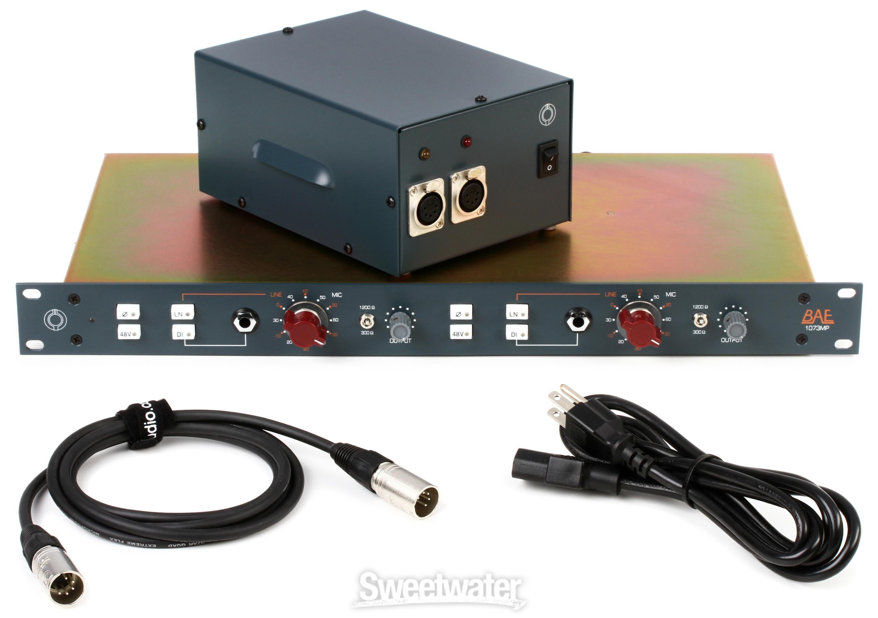 BAE 1073MP Dual-channel Rackmount Microphone Preamp with Power 