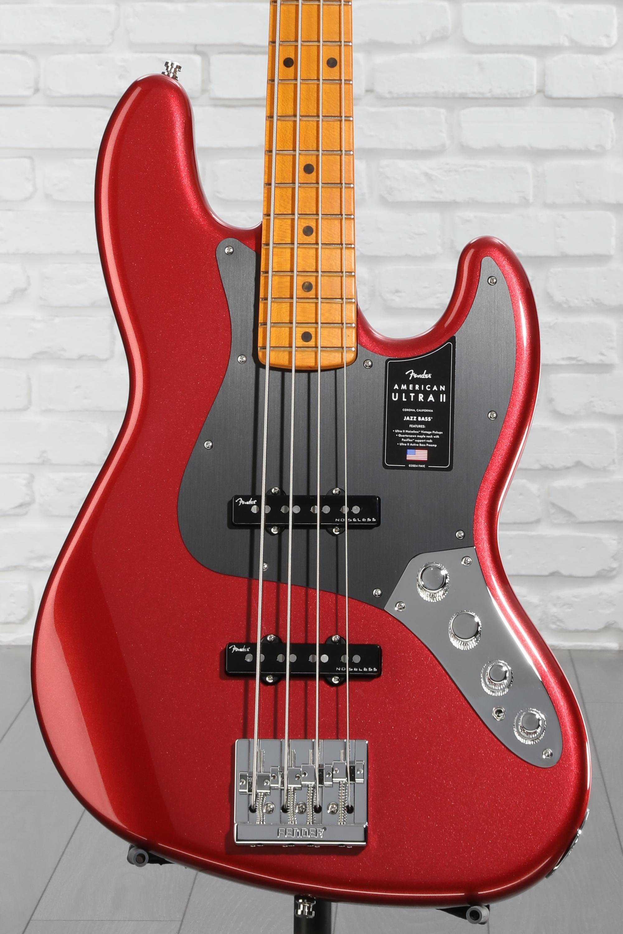 Fender American Ultra II Jazz Bass - Sinister Red, Maple