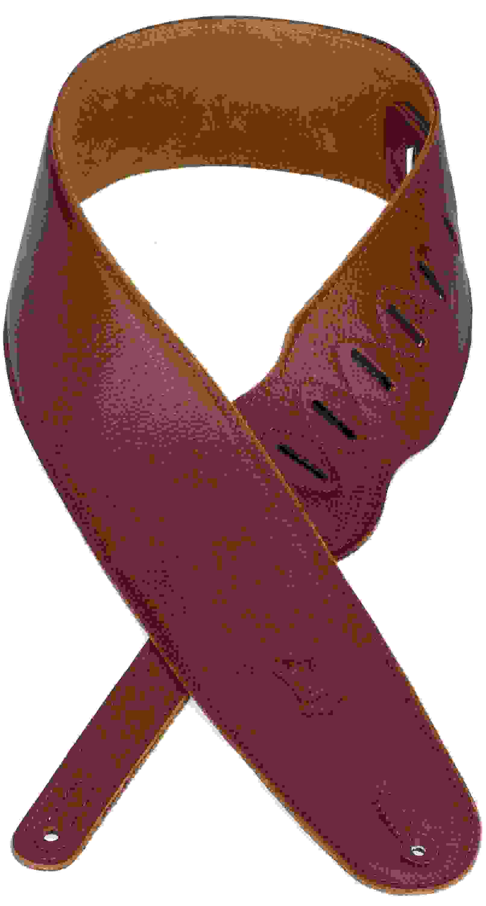 Levy's M4GF-BRN 3.5-inch Padded Garment Leather Bass Strap - Brown